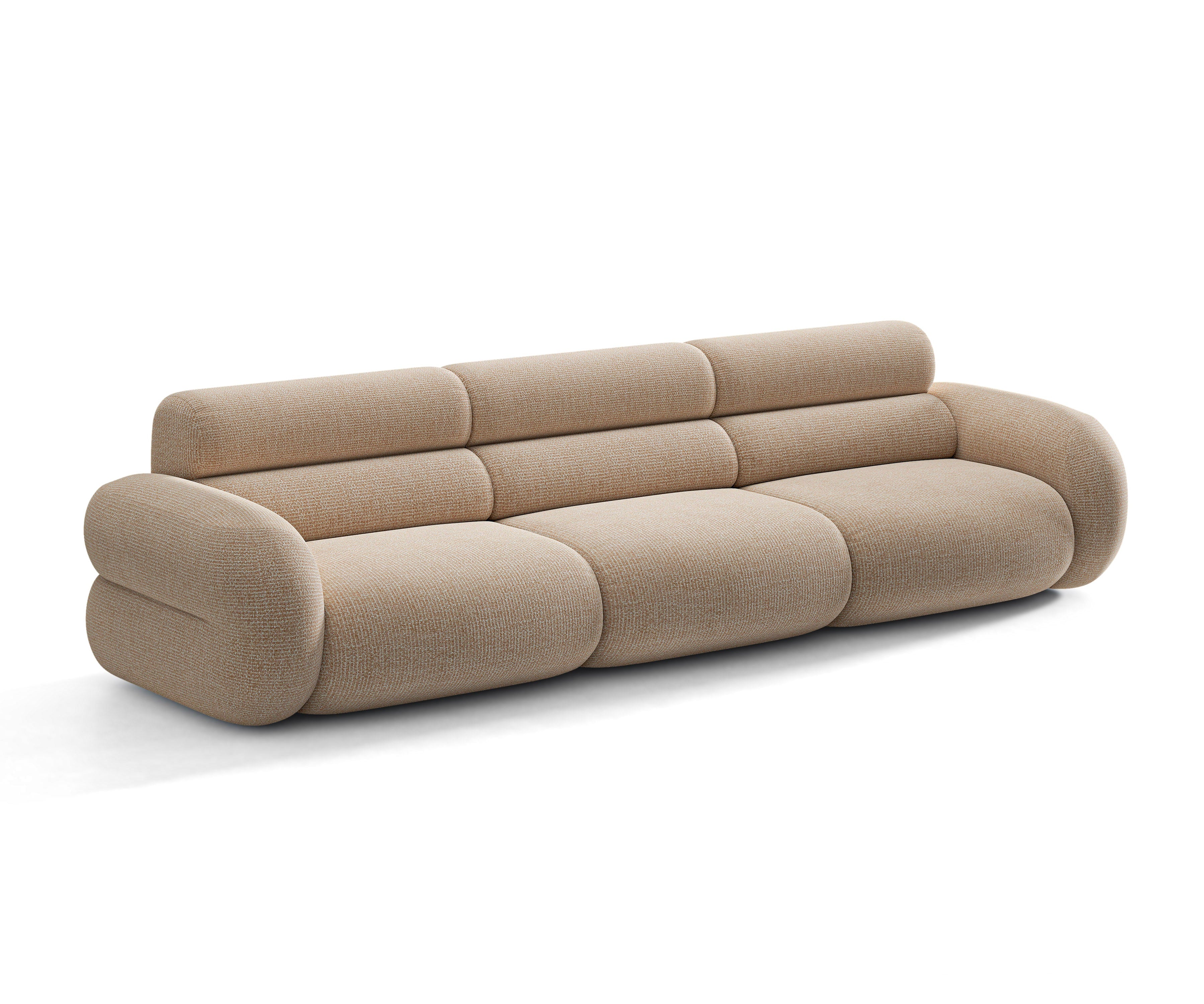 Sofa für 4 Personen NEO in sandfarbenem Melange