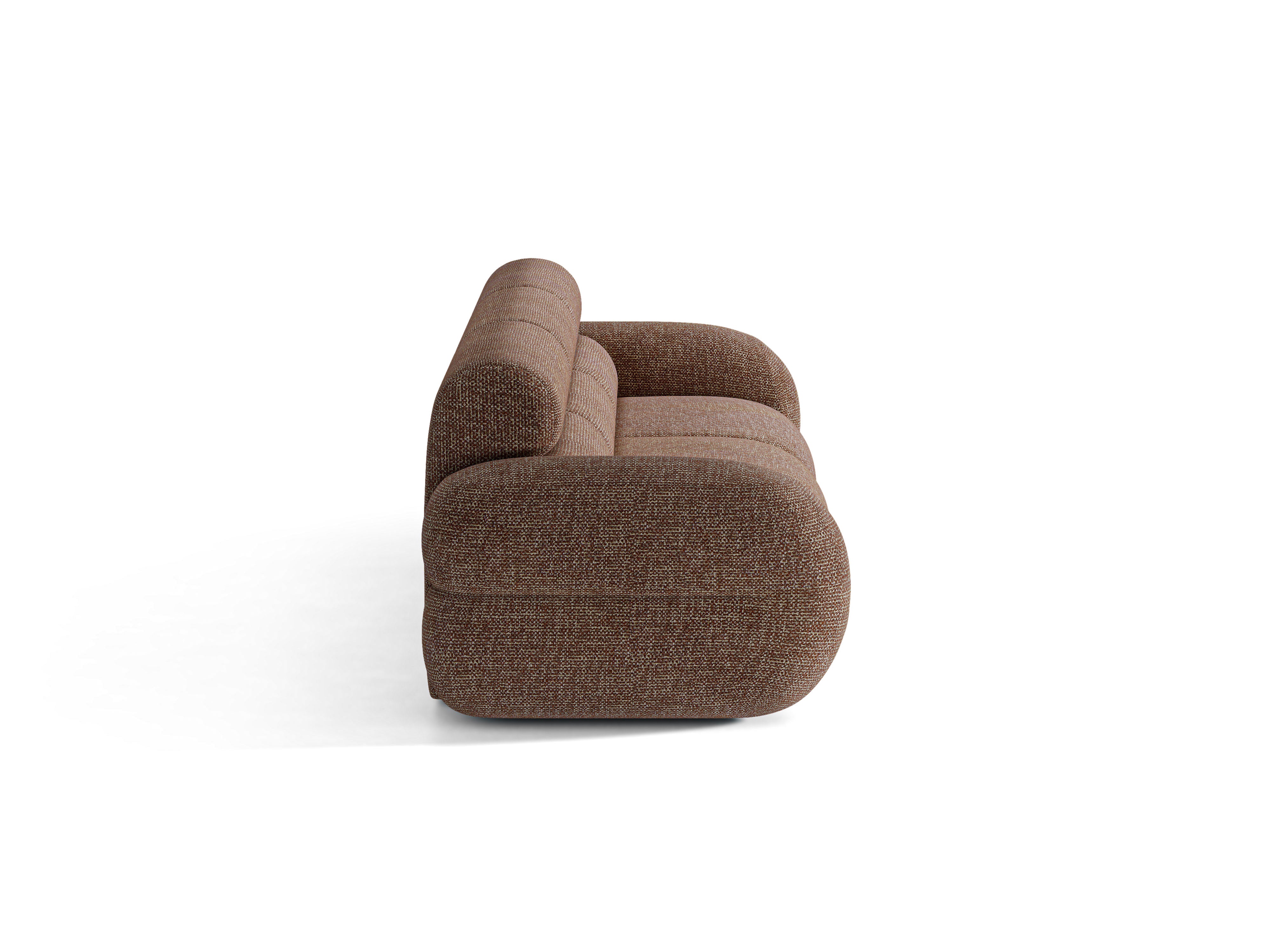 Sofa für 4 Personen NEO in braunem Melange
