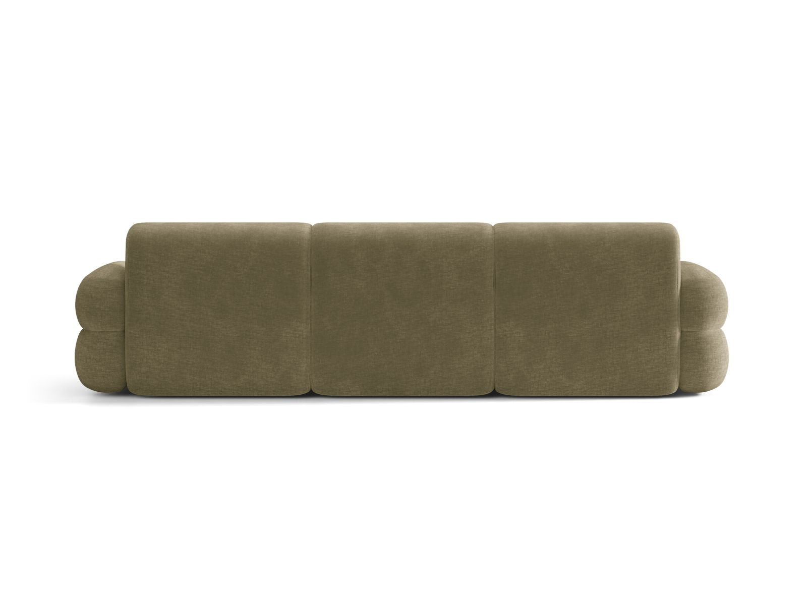 Sofa für 4 Personen NEO in olivgrünem Chenille