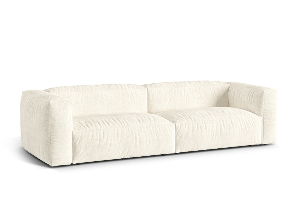 Sofa 4-osobowa MARTINA ecru boucle – ujęcie boczne