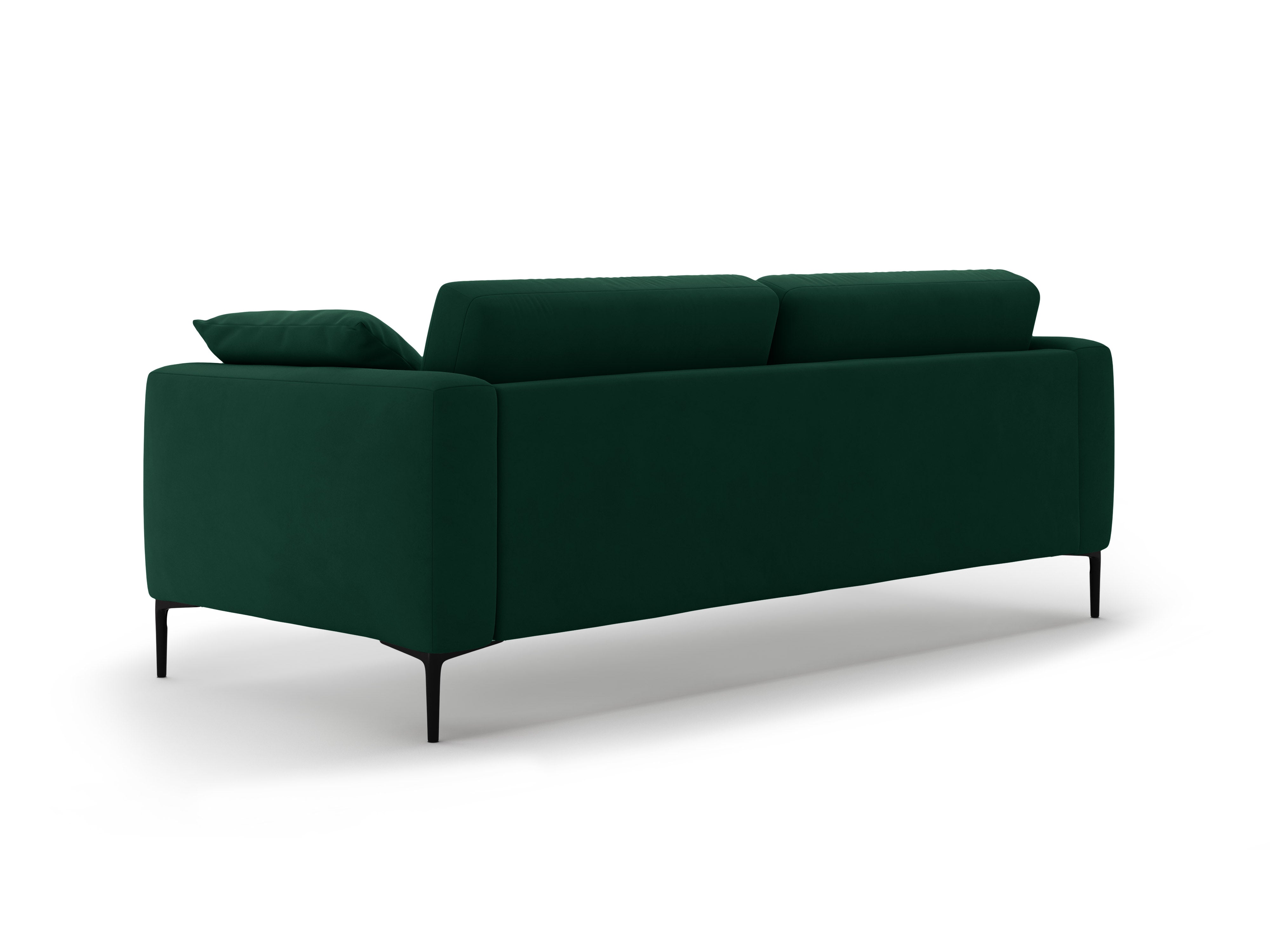 Sofa aksamitna 4-osobowa BEMY butelkowa zieleń