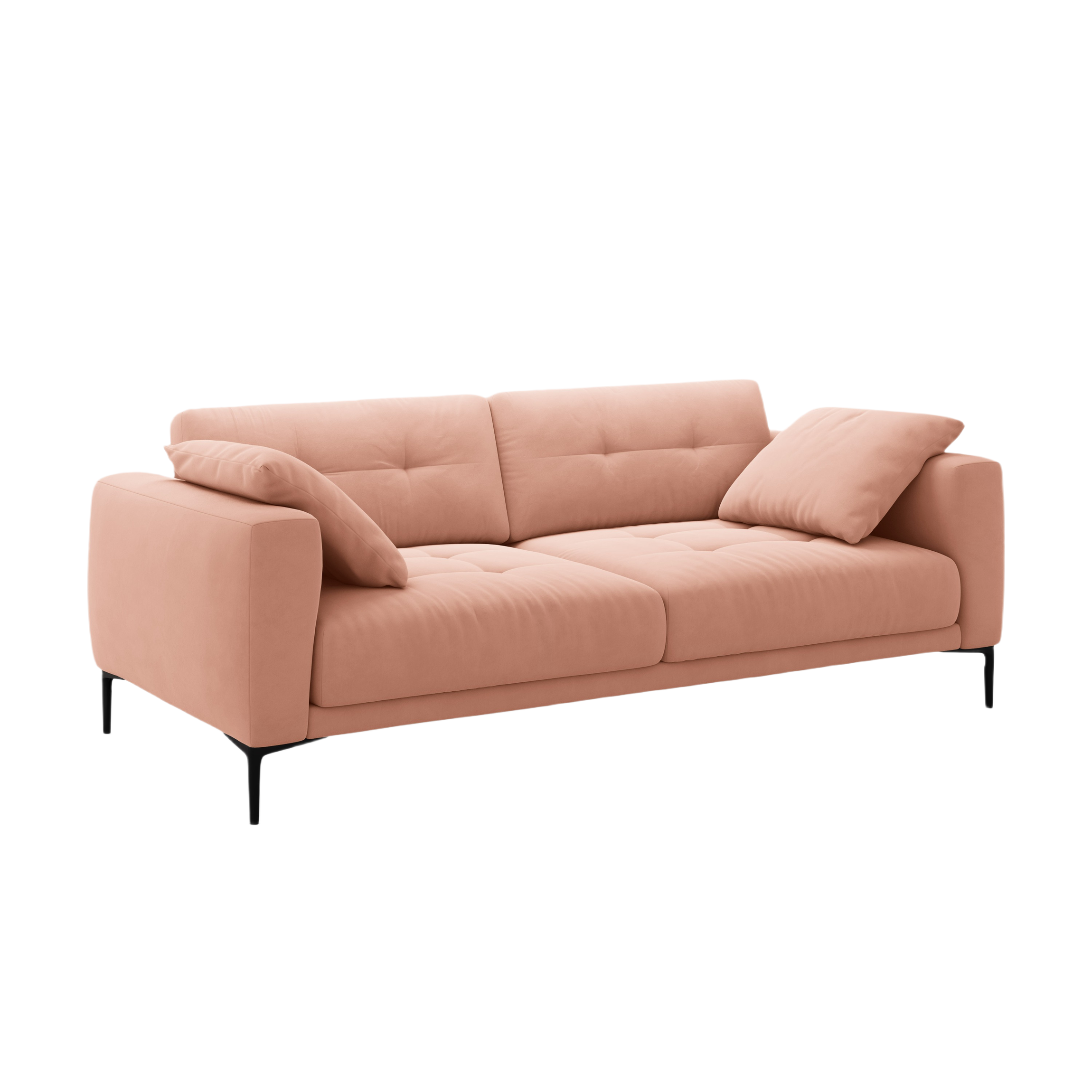 Sofa aksamitna 4-osobowa BEMY rosa