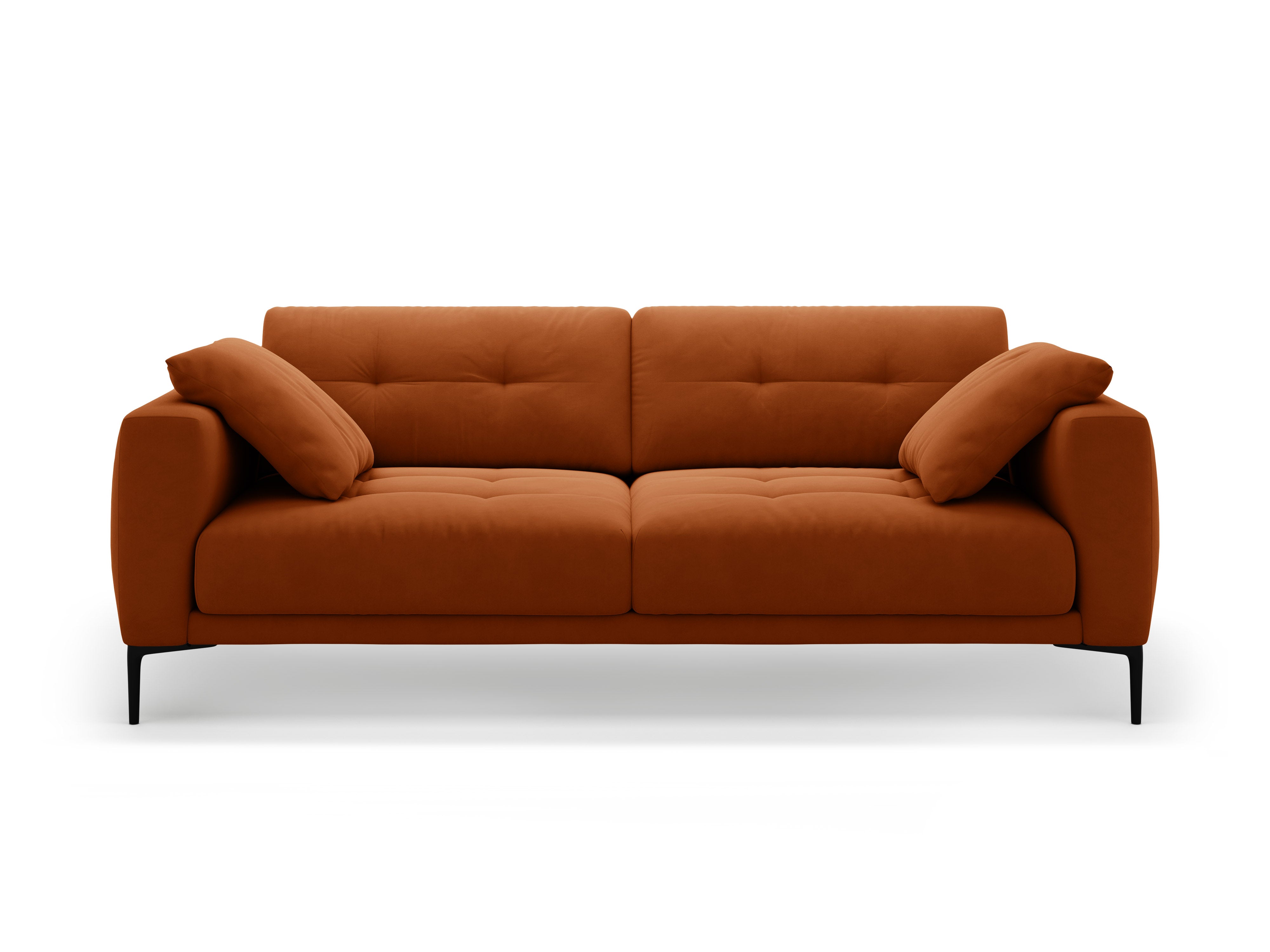 Velvet sofa for 4 people BEMY terracotta