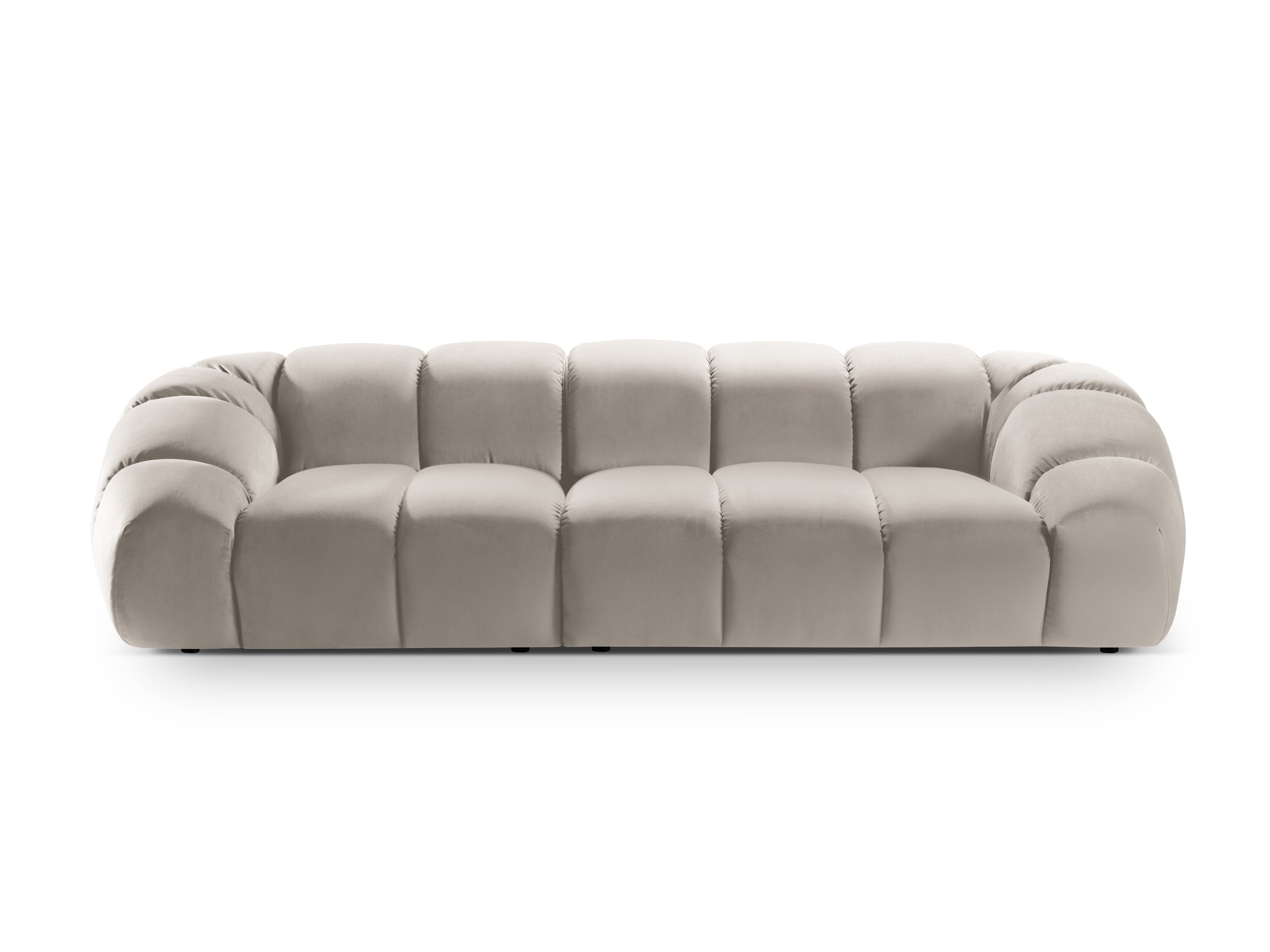 Sofa aus Samt für 4 Personen DIANA beige