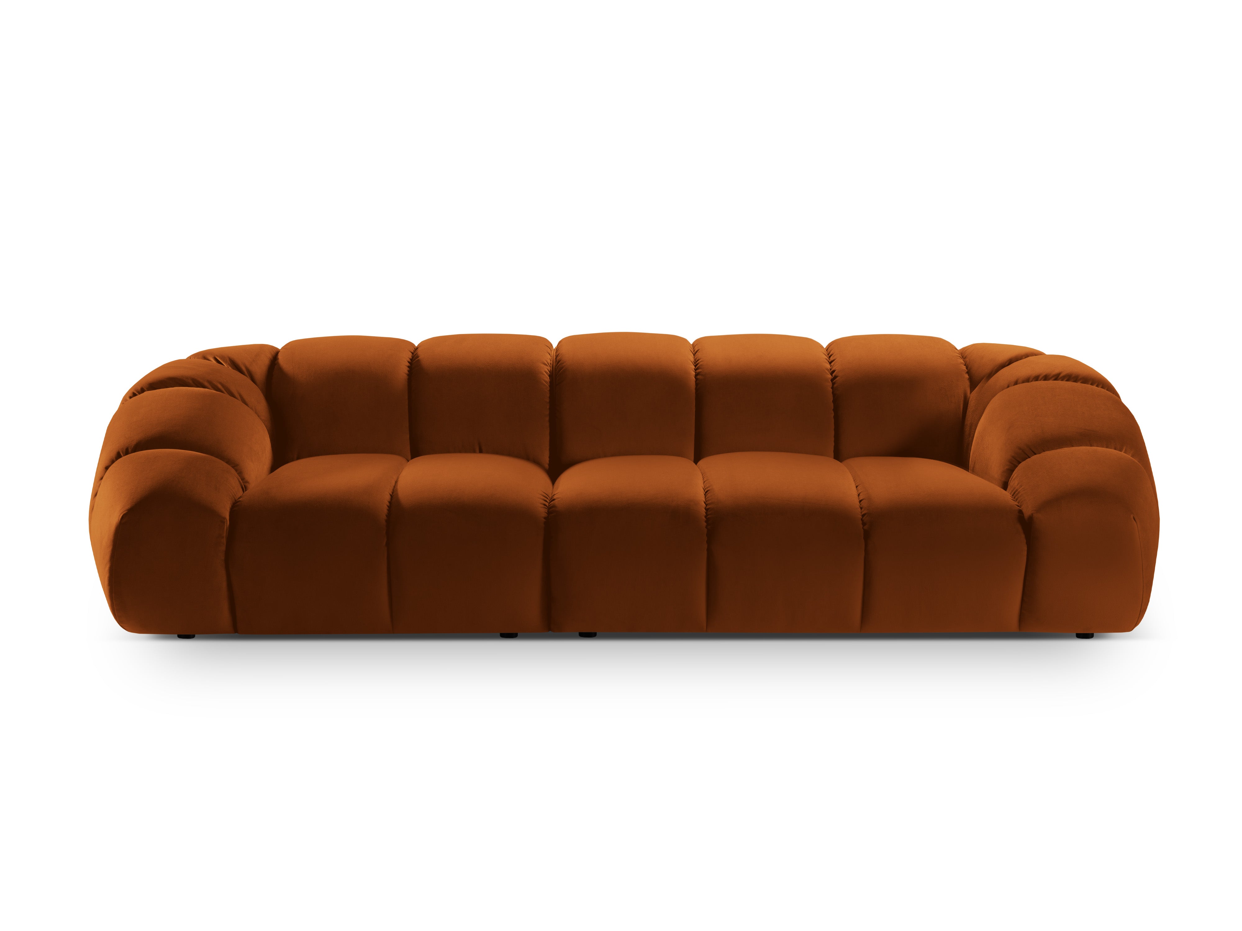 Velvet sofa for 4 people DIANA terracotta