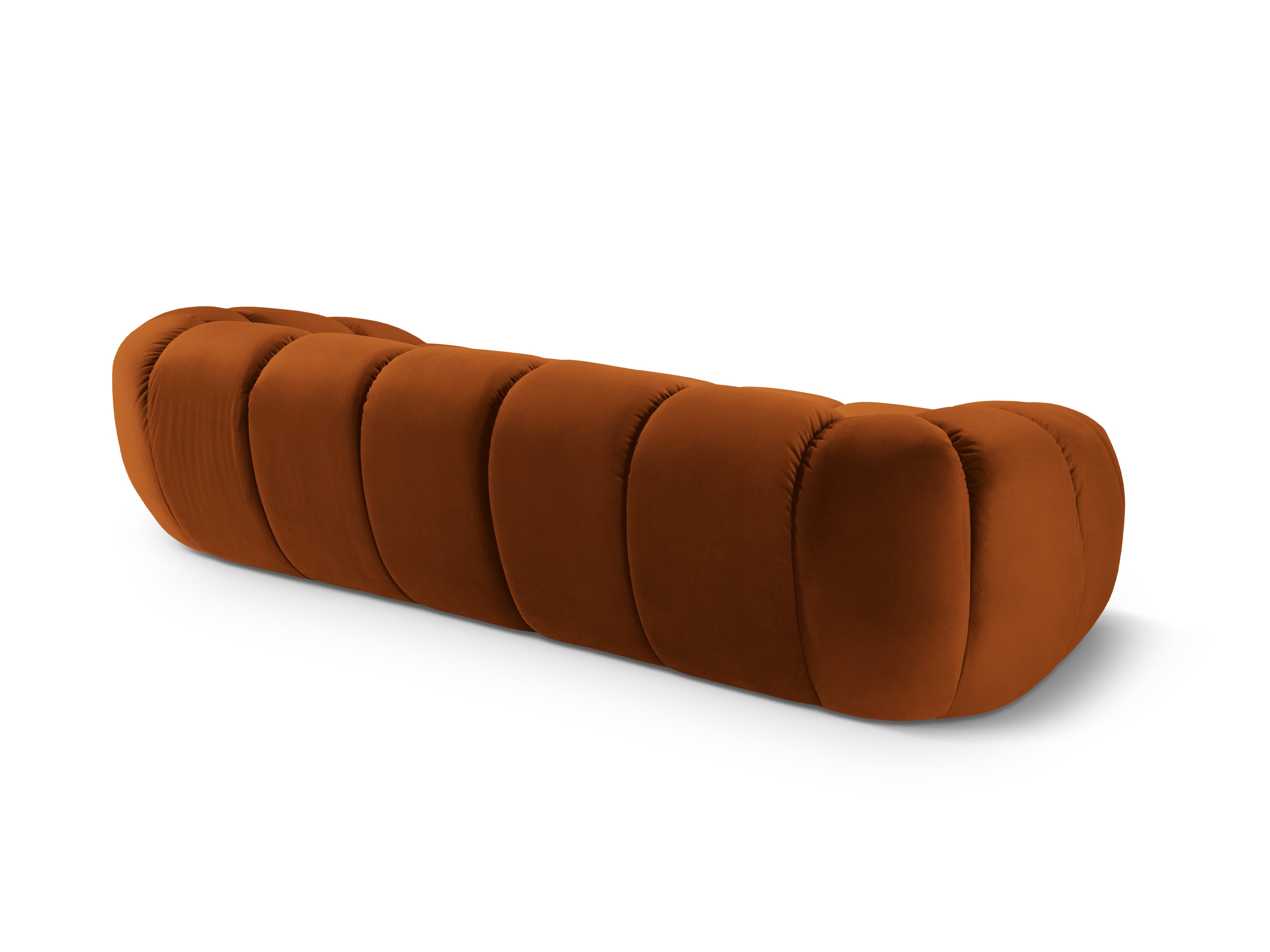 Velvet sofa for 4 people DIANA terracotta