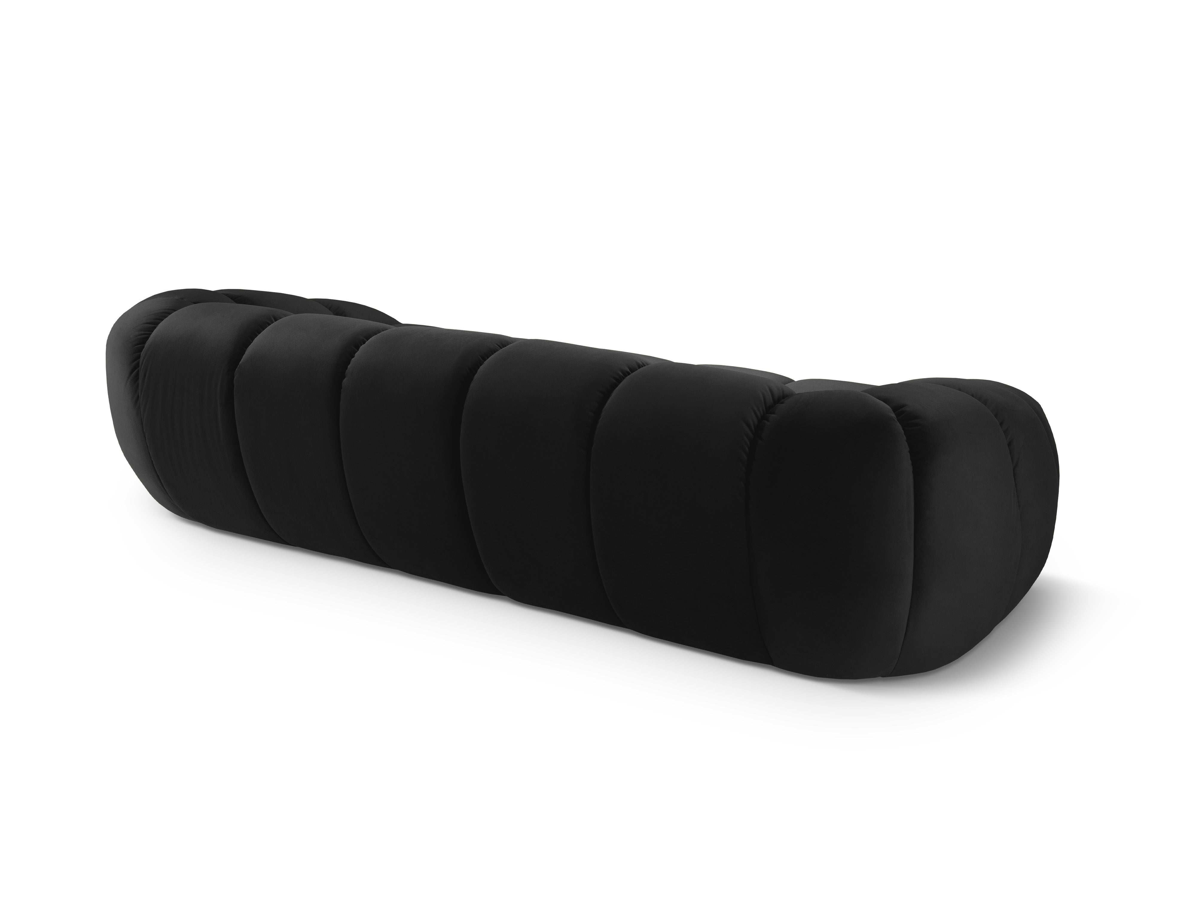 Sofa aus Samt für 4 Personen DIANA schwarz