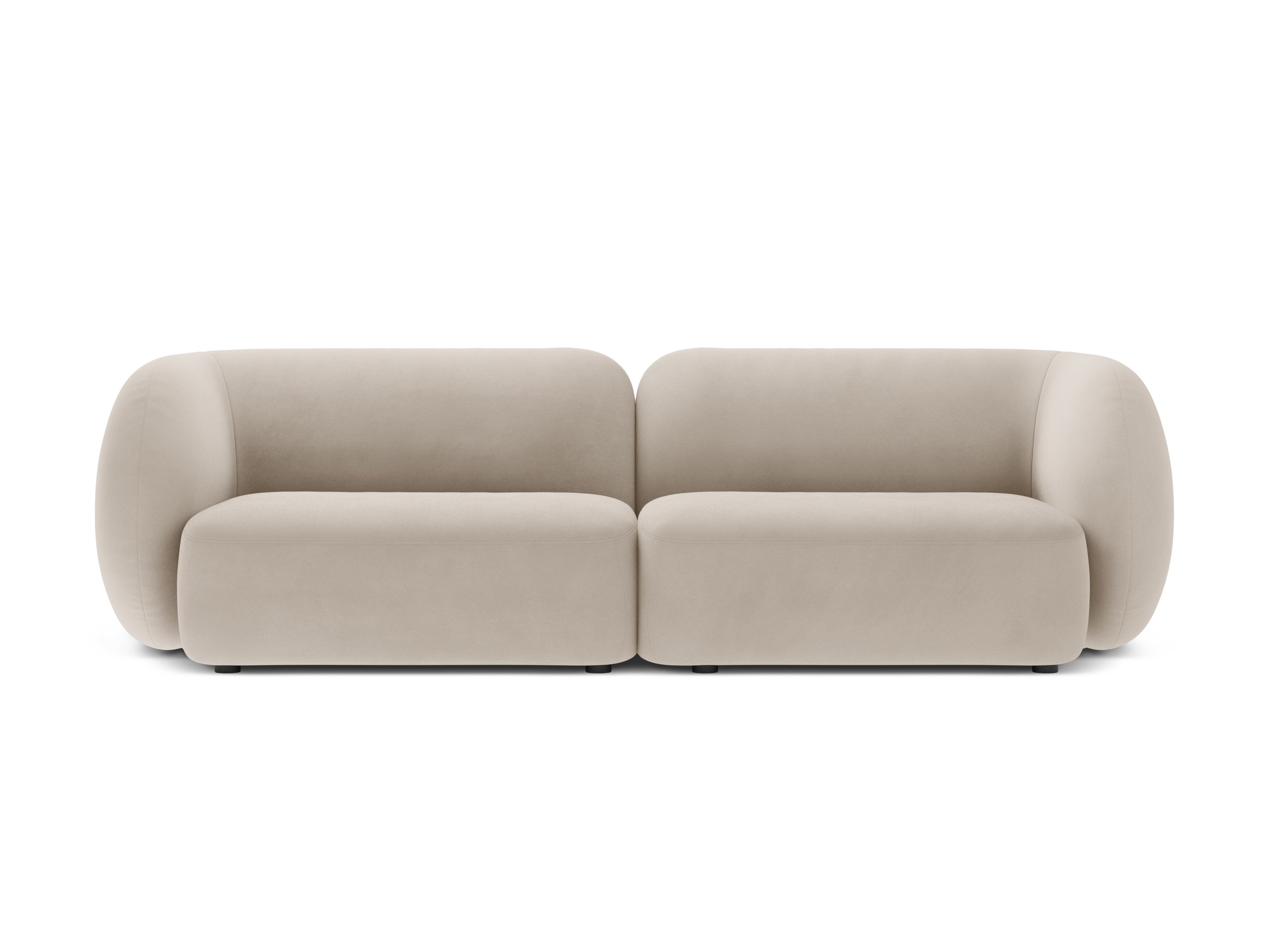 Sofa 4-osobowa aksamitna KATE beżowy – Micadoni