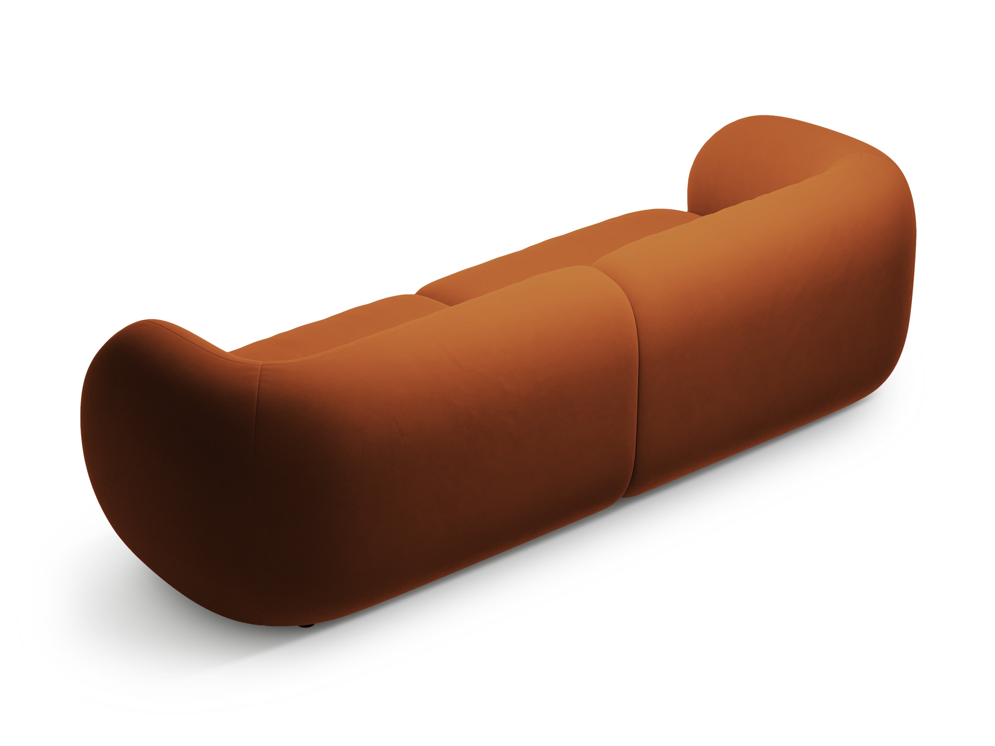 Sofa für 4 Personen aus Samt KATE terrakotta