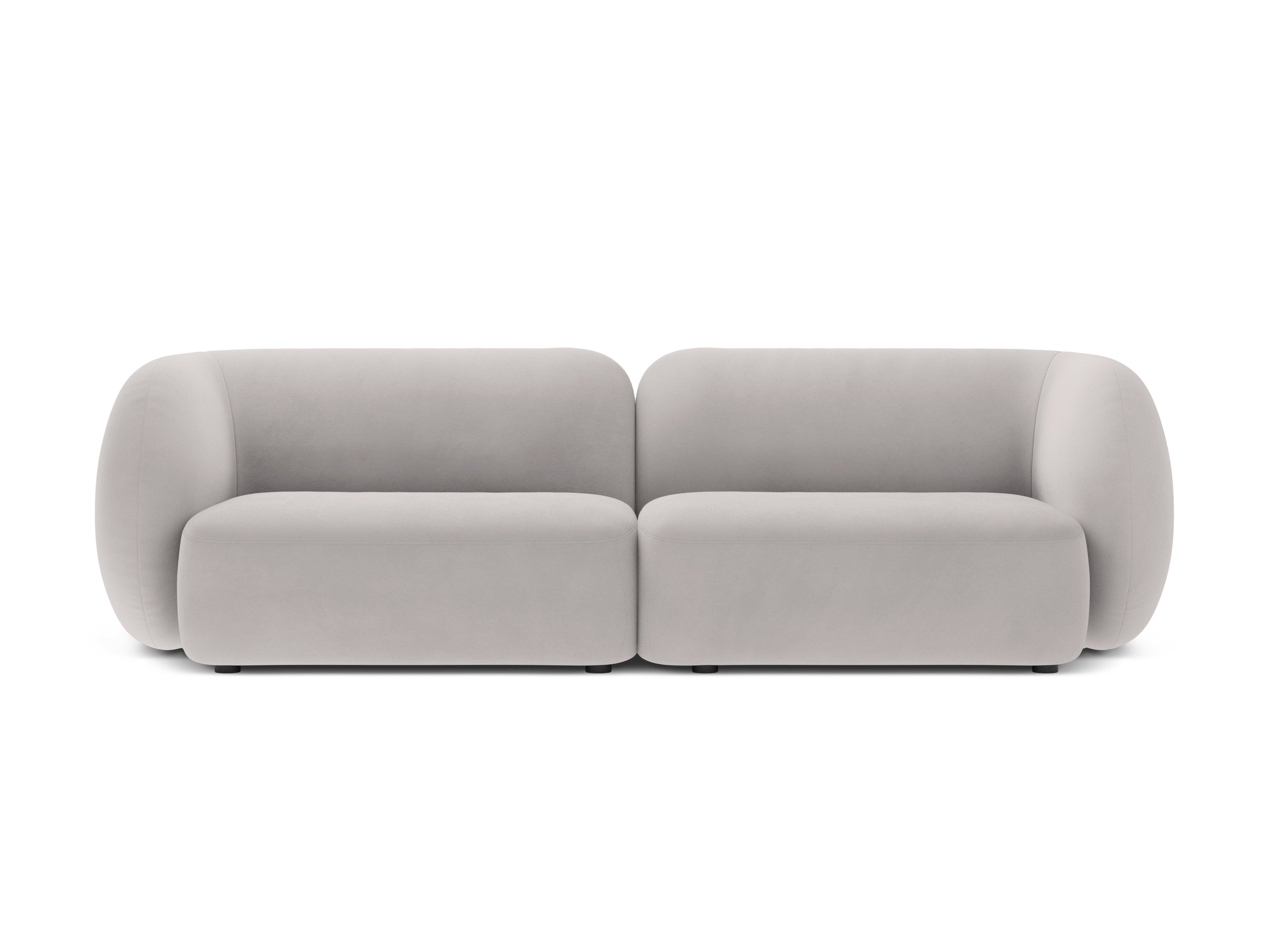 Sofa 4-osobowa aksamitna KATE jasnoszary – Micadoni