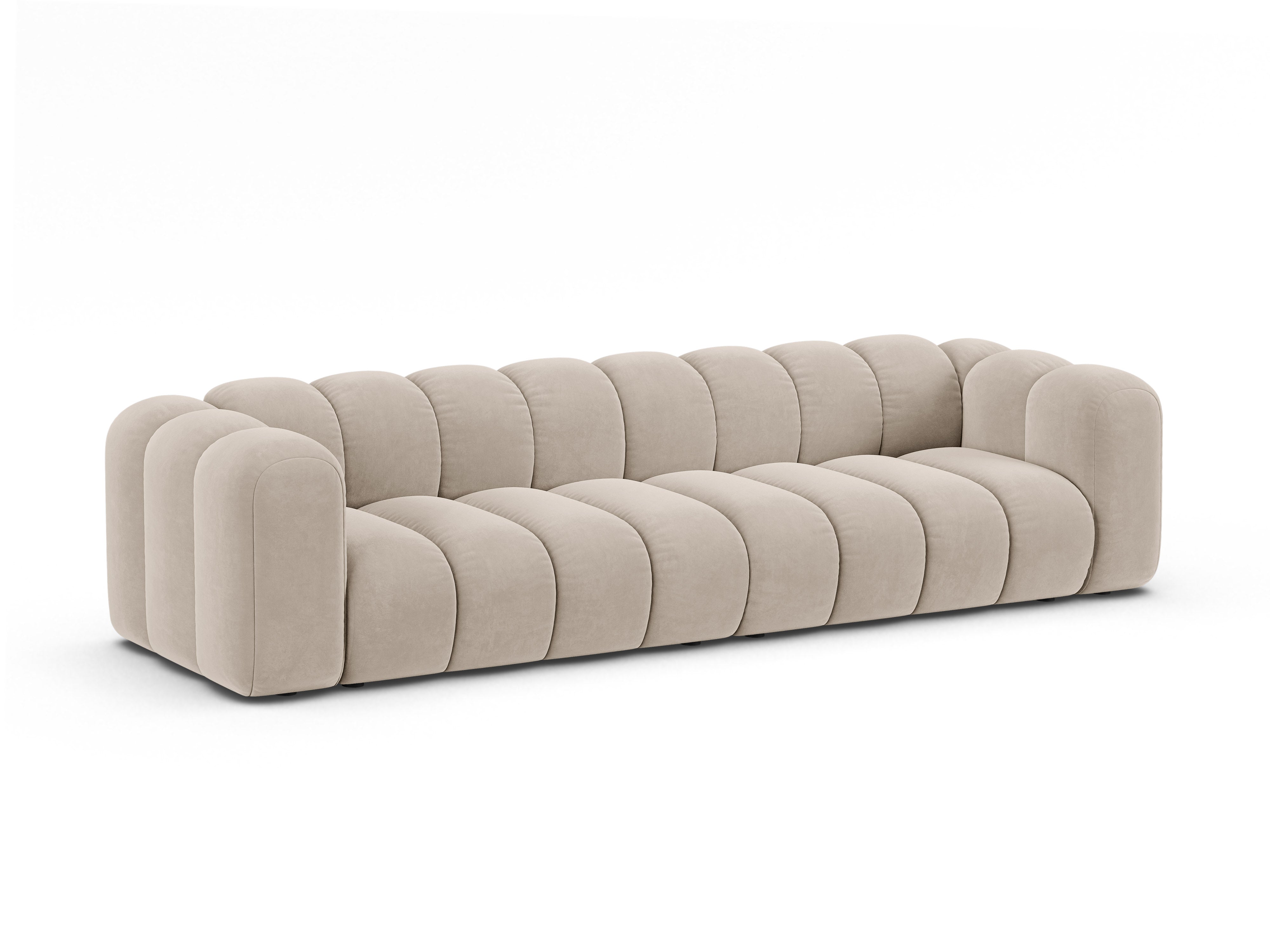 Sofa aus Samt für 4 Personen LUPINE beige
