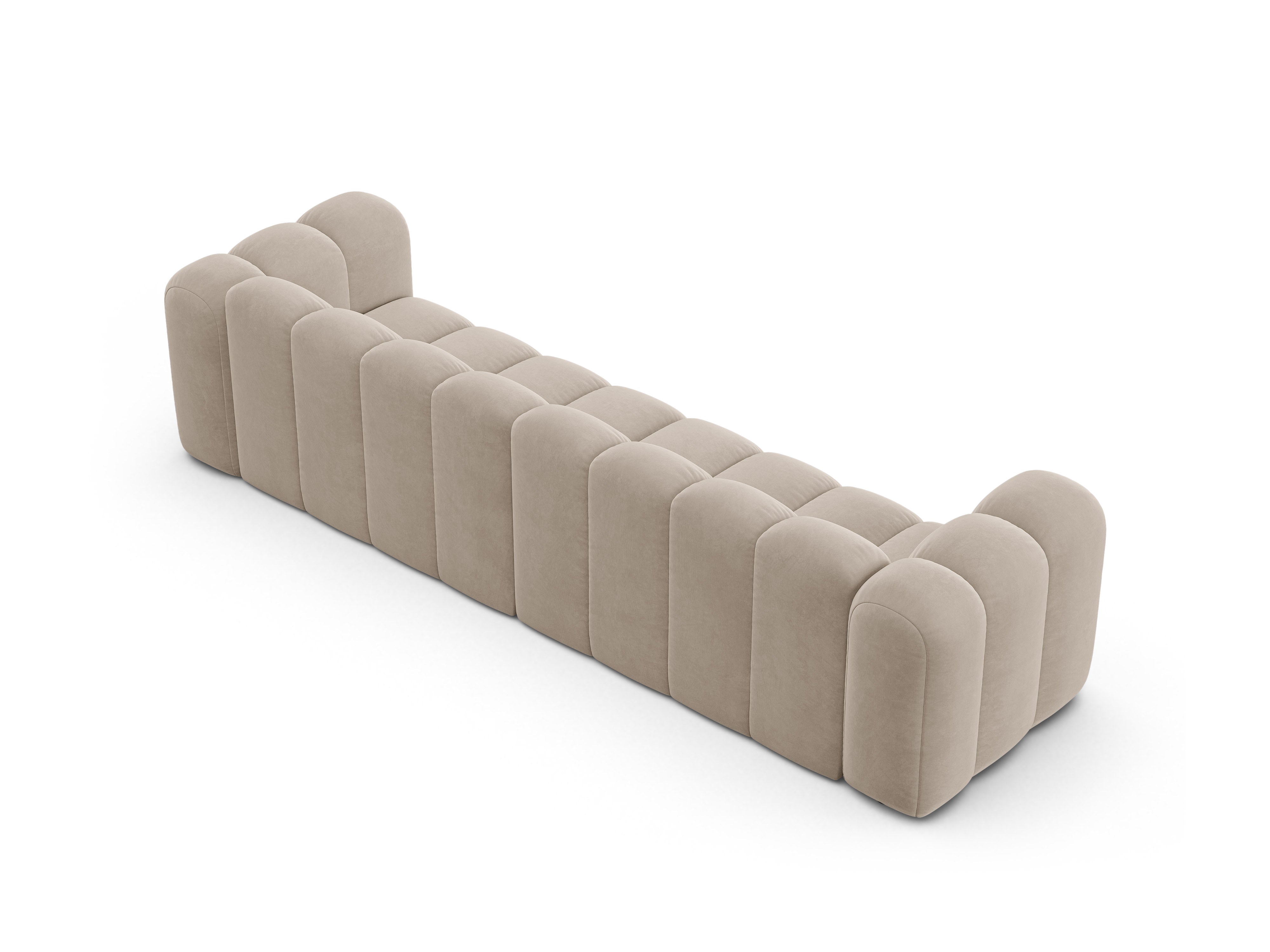 Sofa aus Samt für 4 Personen LUPINE beige