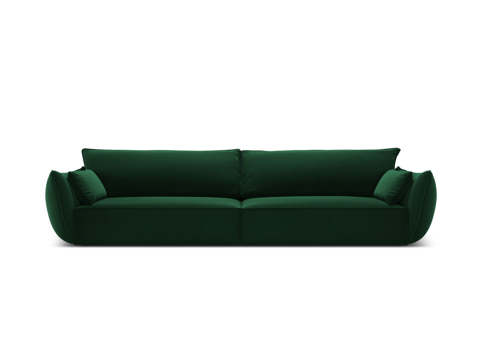 Sofa aksamitna 4-osobowa KAELLE butelkowa zieleń – Micadoni
