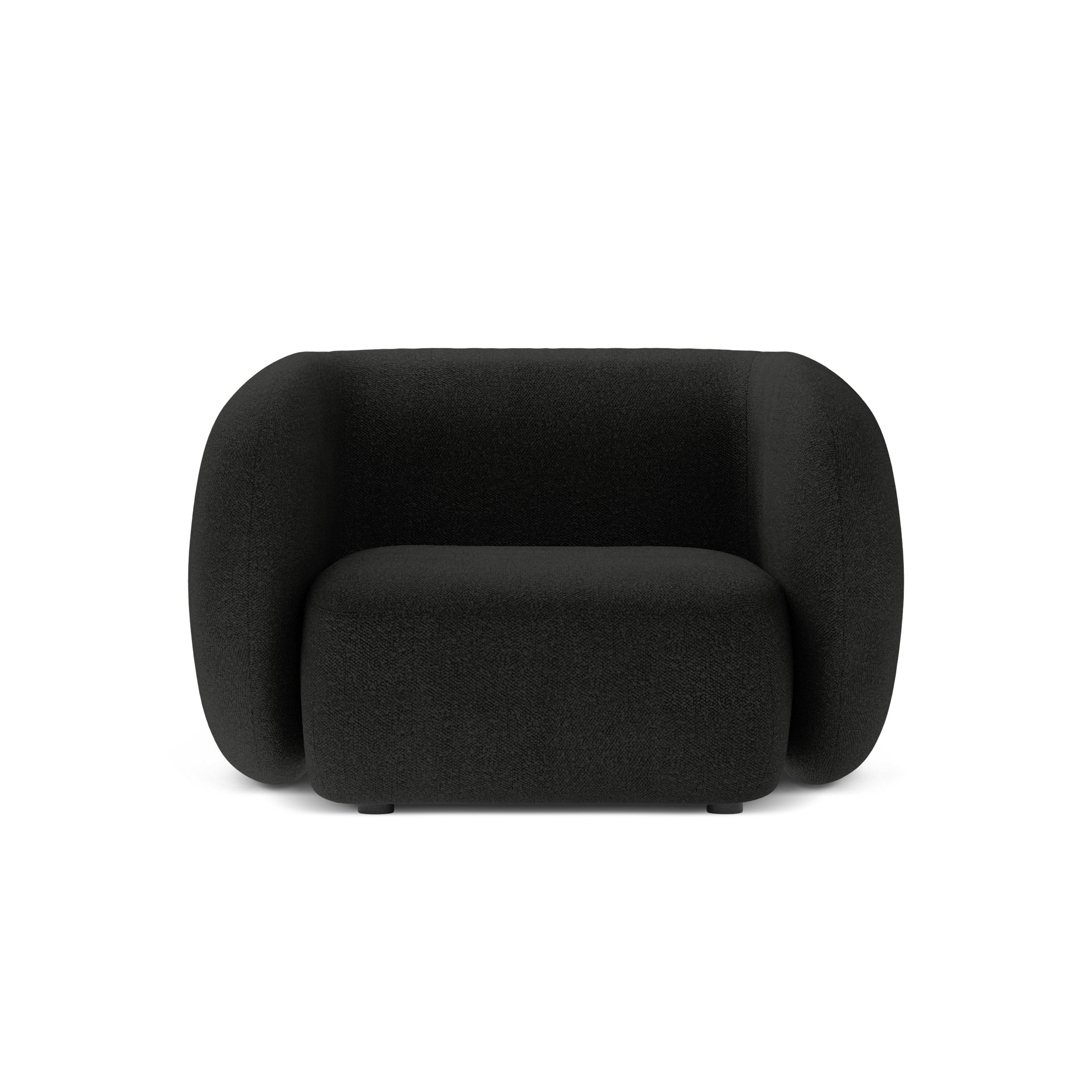 KATE Armchair black boucle