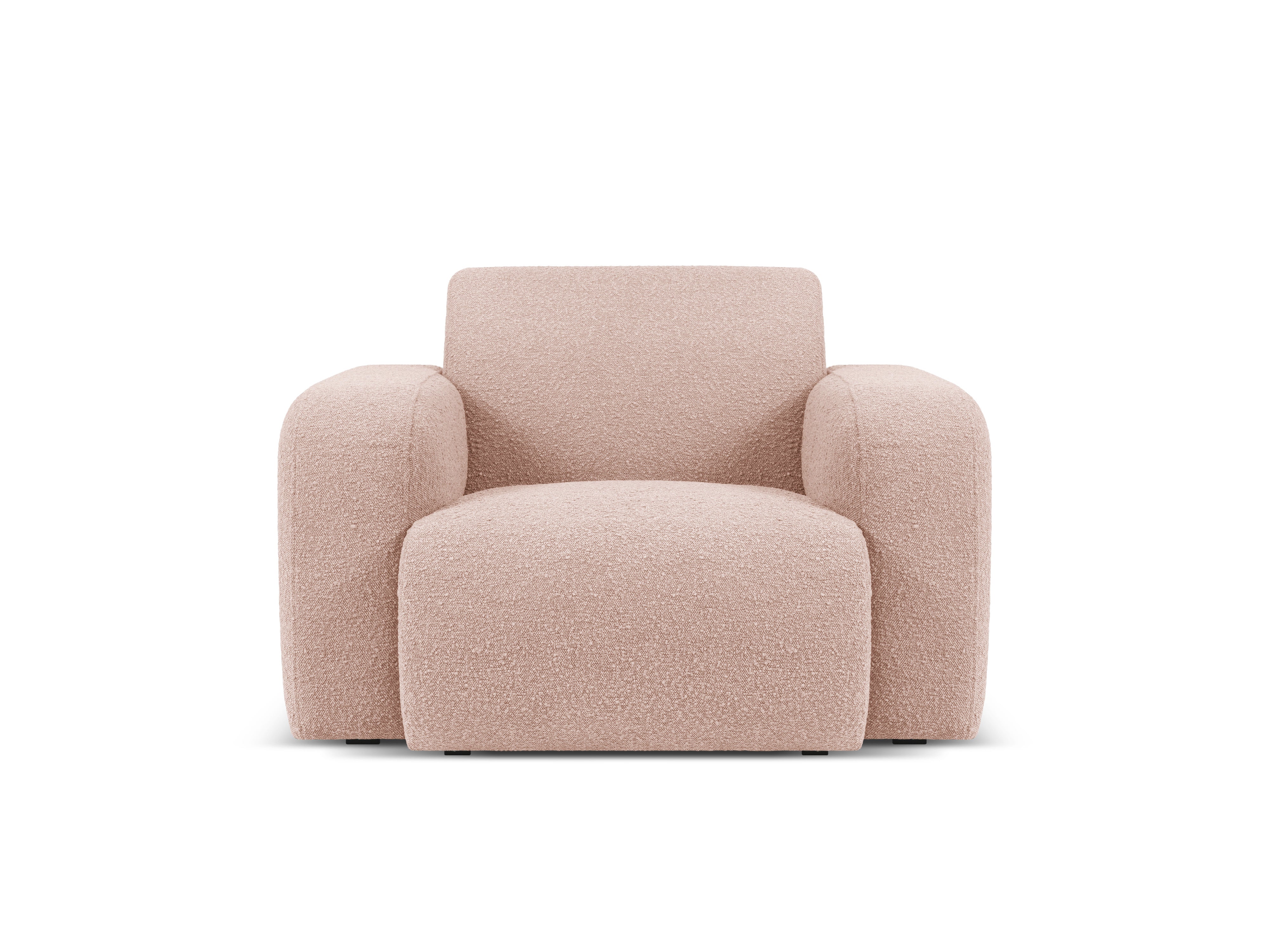 Fotel w tkaninie boucle MOLINO pudrowy róż Micadoni Eye on Design