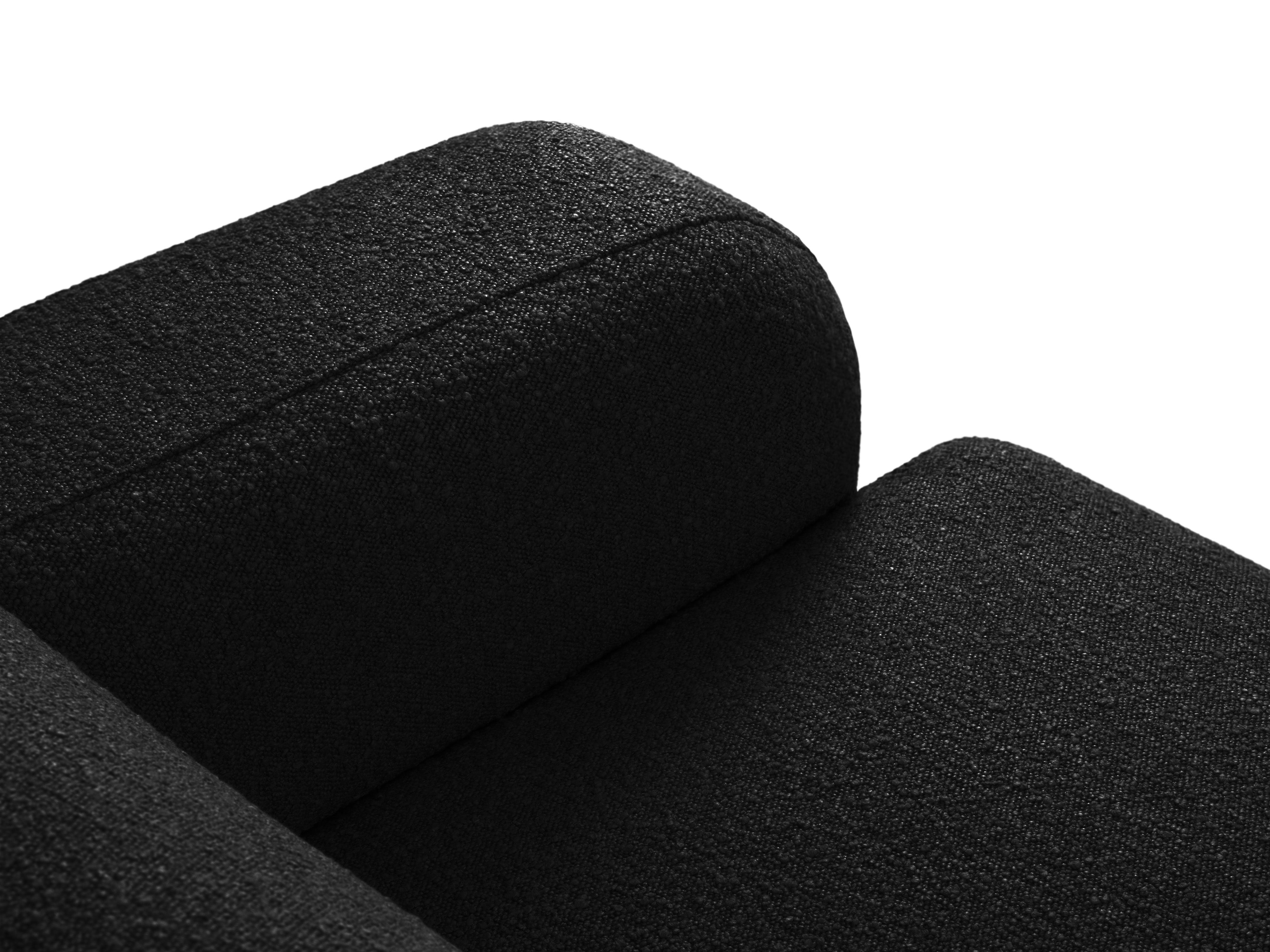 Fotel w tkaninie boucle MOLINO czarny Micadoni Eye on Design