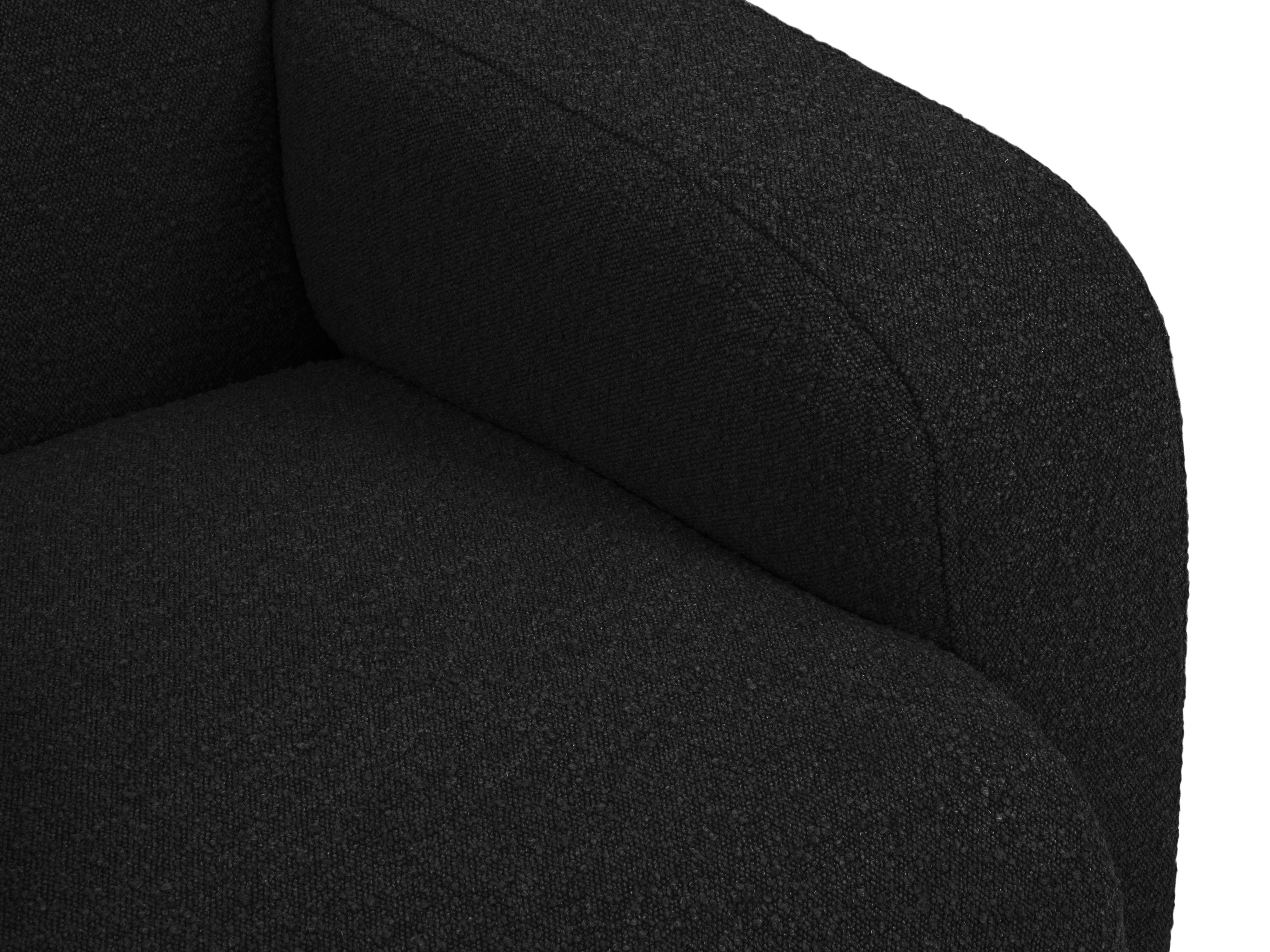 Fotel w tkaninie boucle MOLINO czarny Micadoni Eye on Design