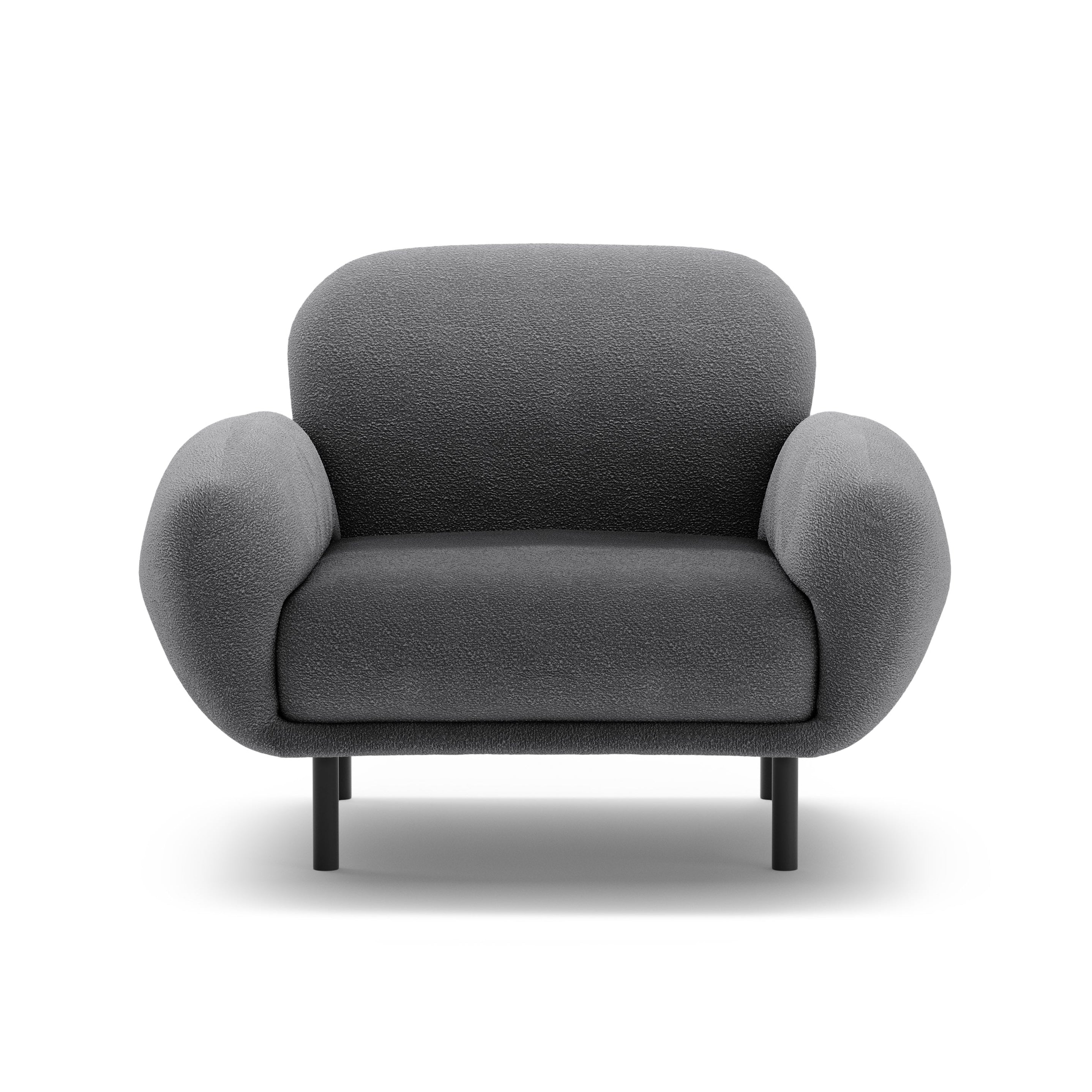Sessel POPPY dunkelgrau Boucle