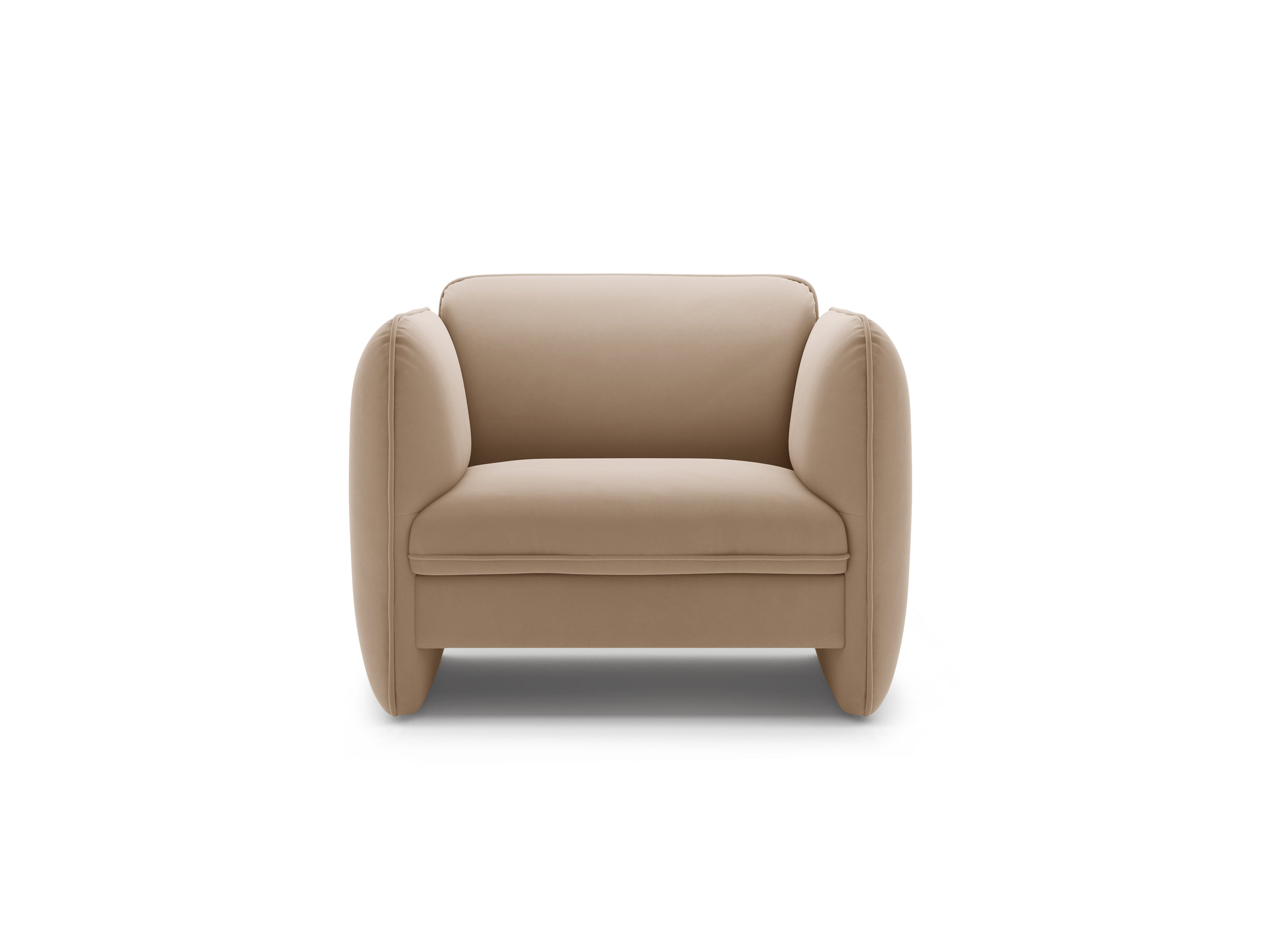 Samt-Sessel GEORGIA beige