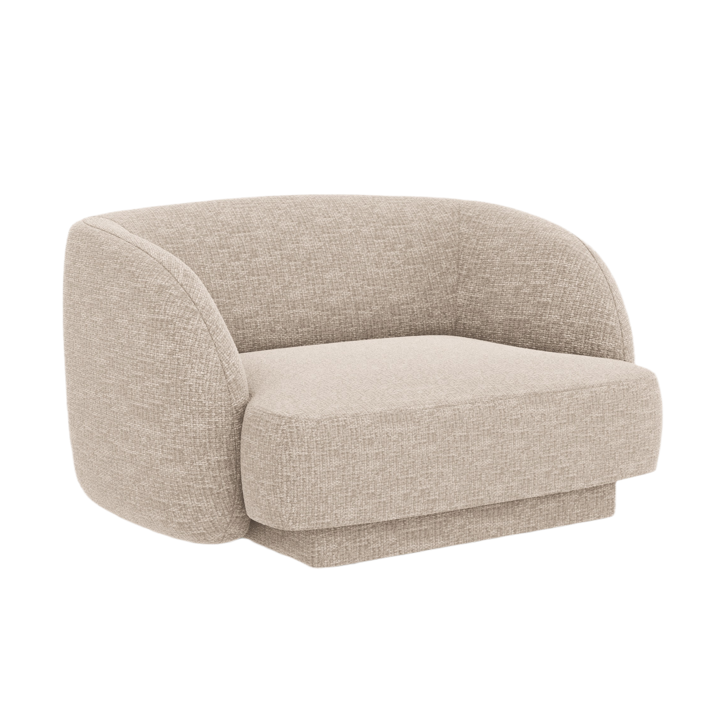 Sessel MILEY beige schimmernder Chenille