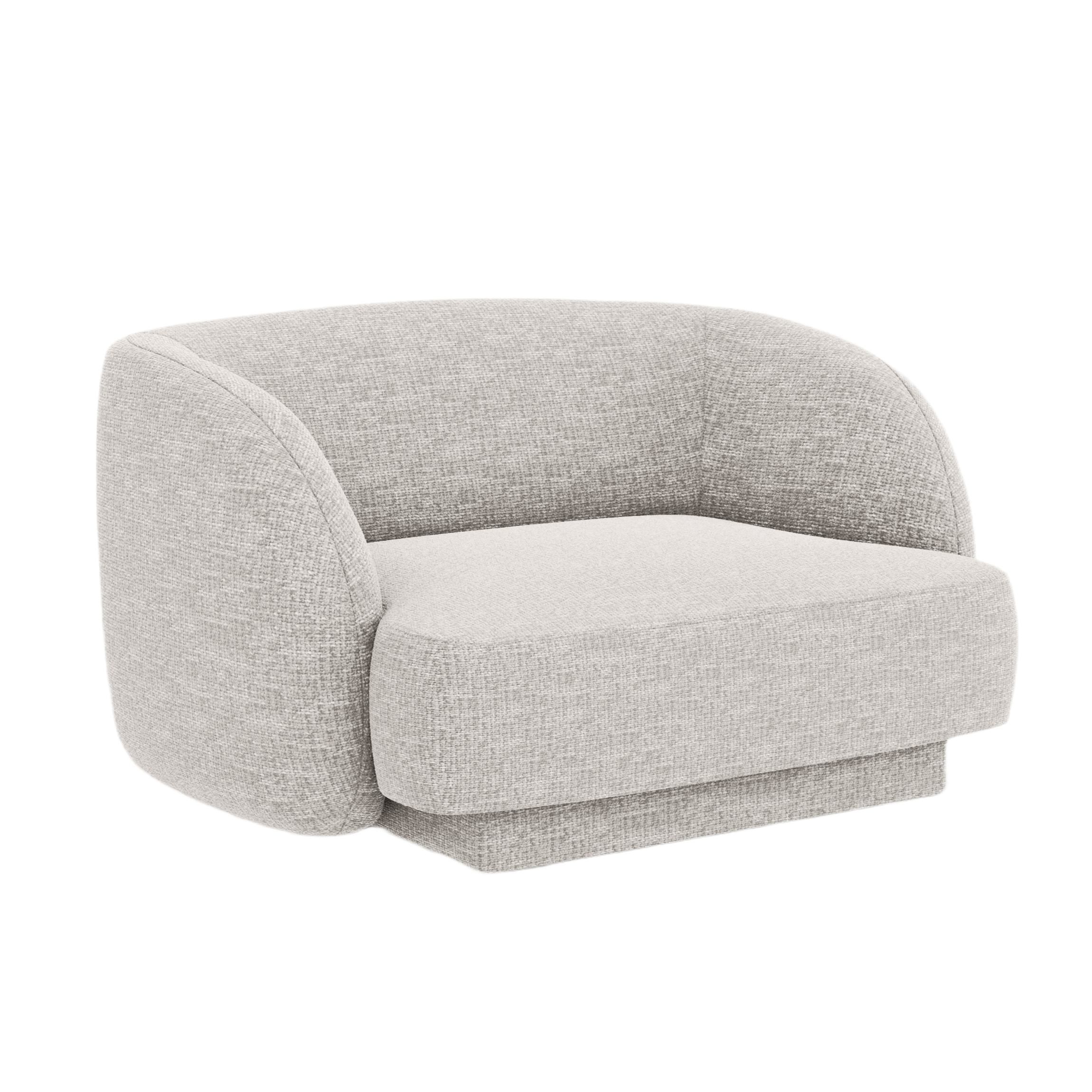 Sessel MILEY hellgrau Chenille seidig