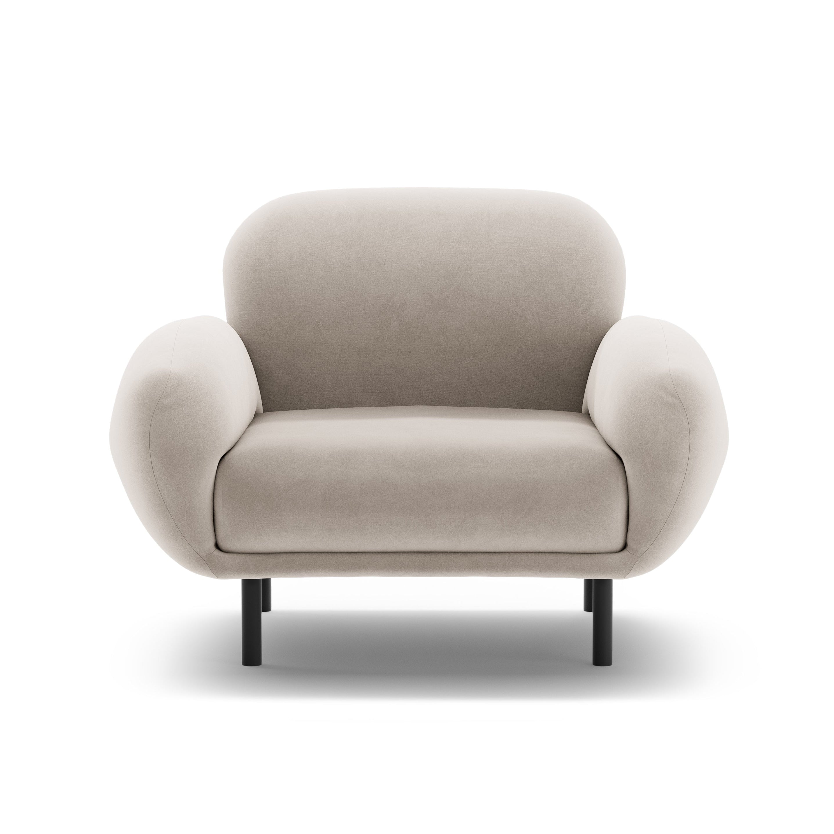 Samt-Sessel POPPY hellbeige
