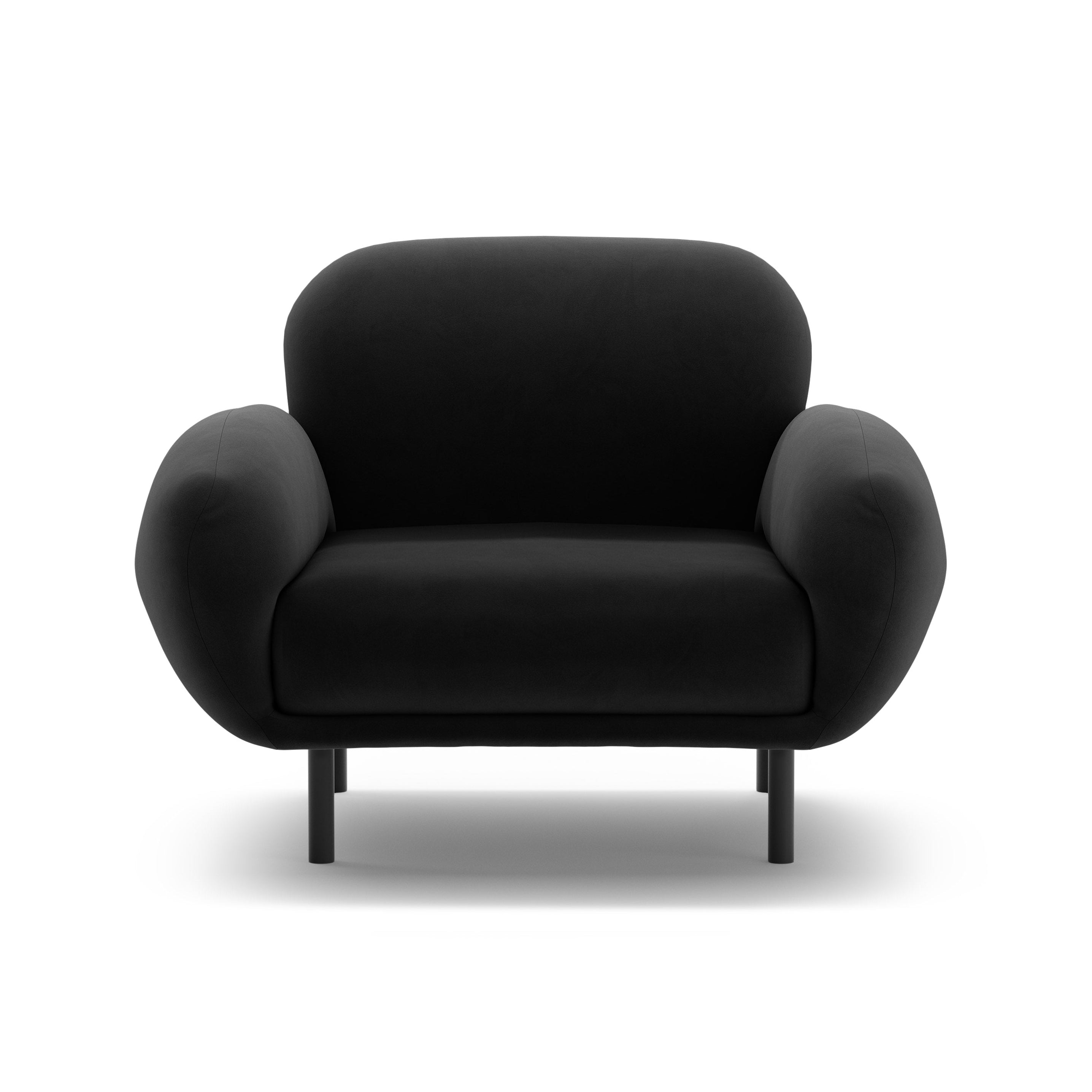 Samt Sessel POPPY schwarz