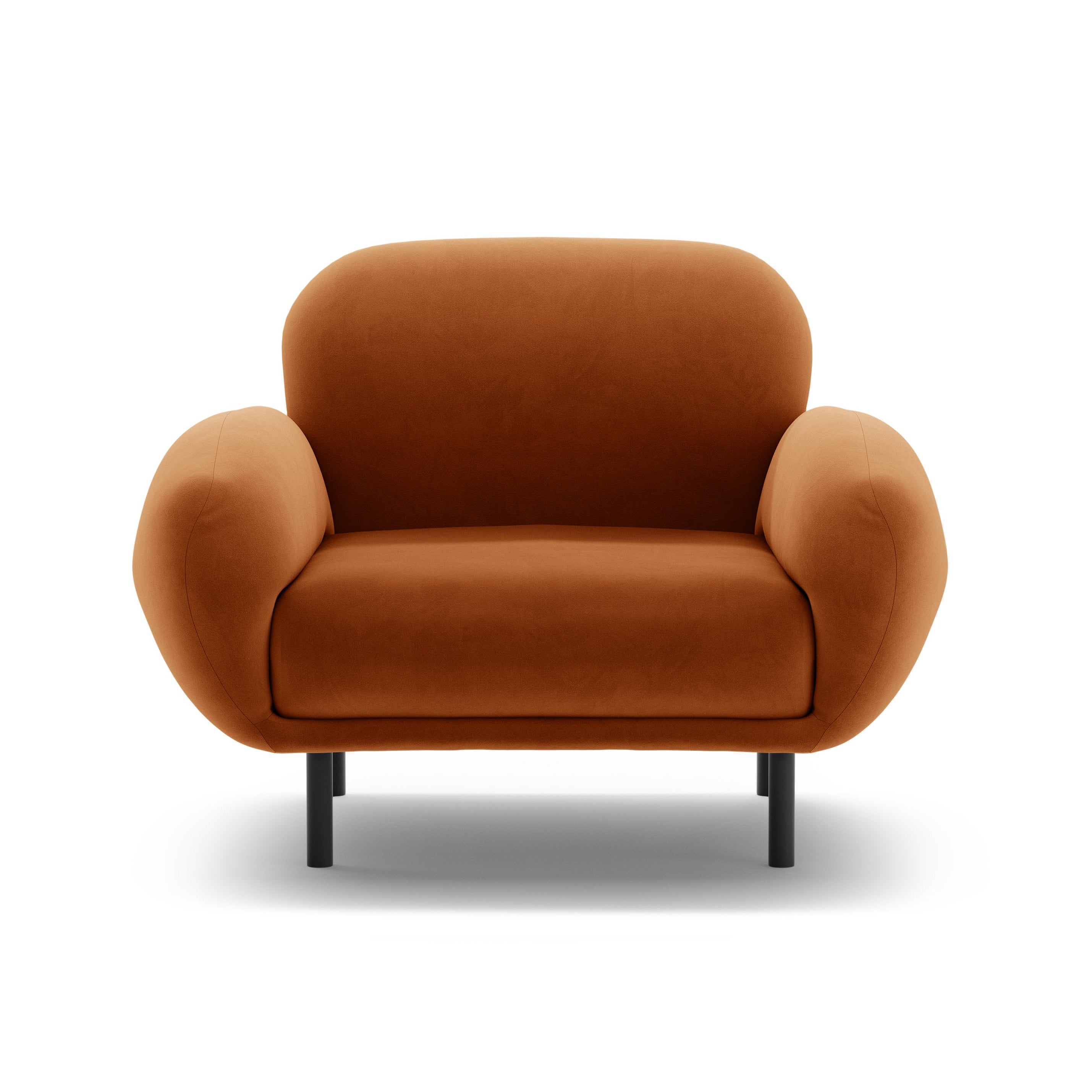 Velvet armchair POPPY terracotta