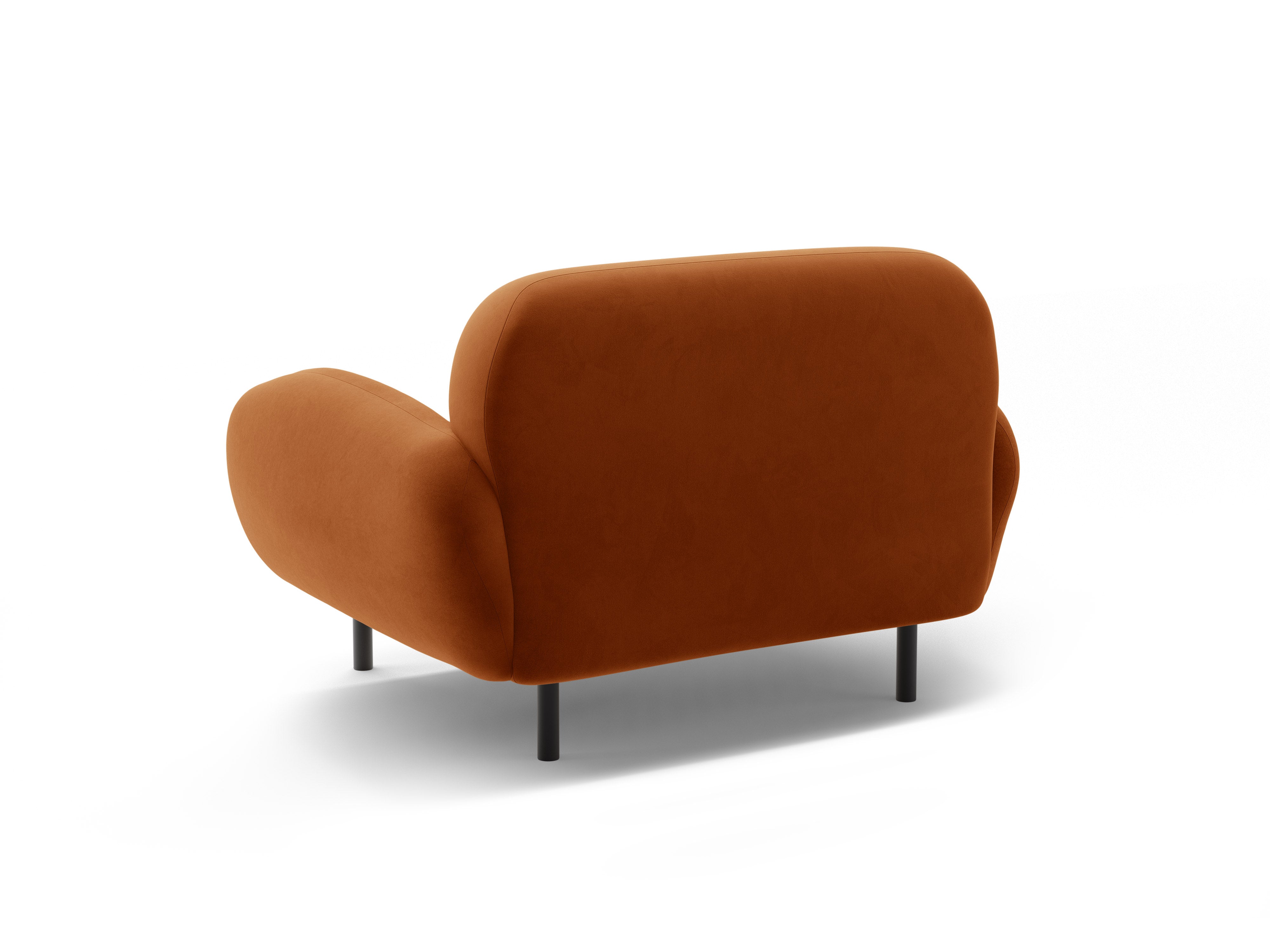 Velvet armchair POPPY terracotta