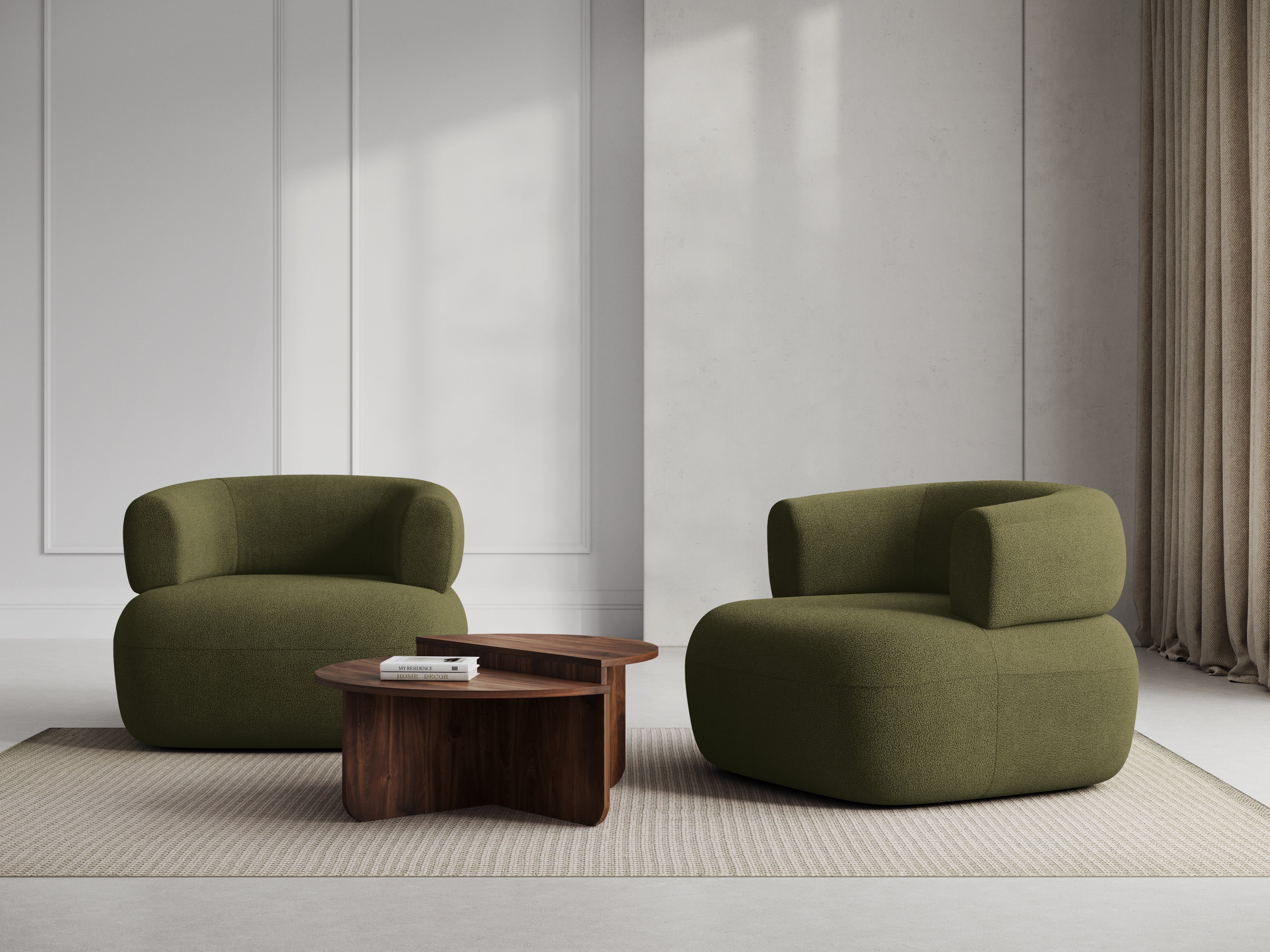 Fotel JENNY zielony boucle – Micadoni