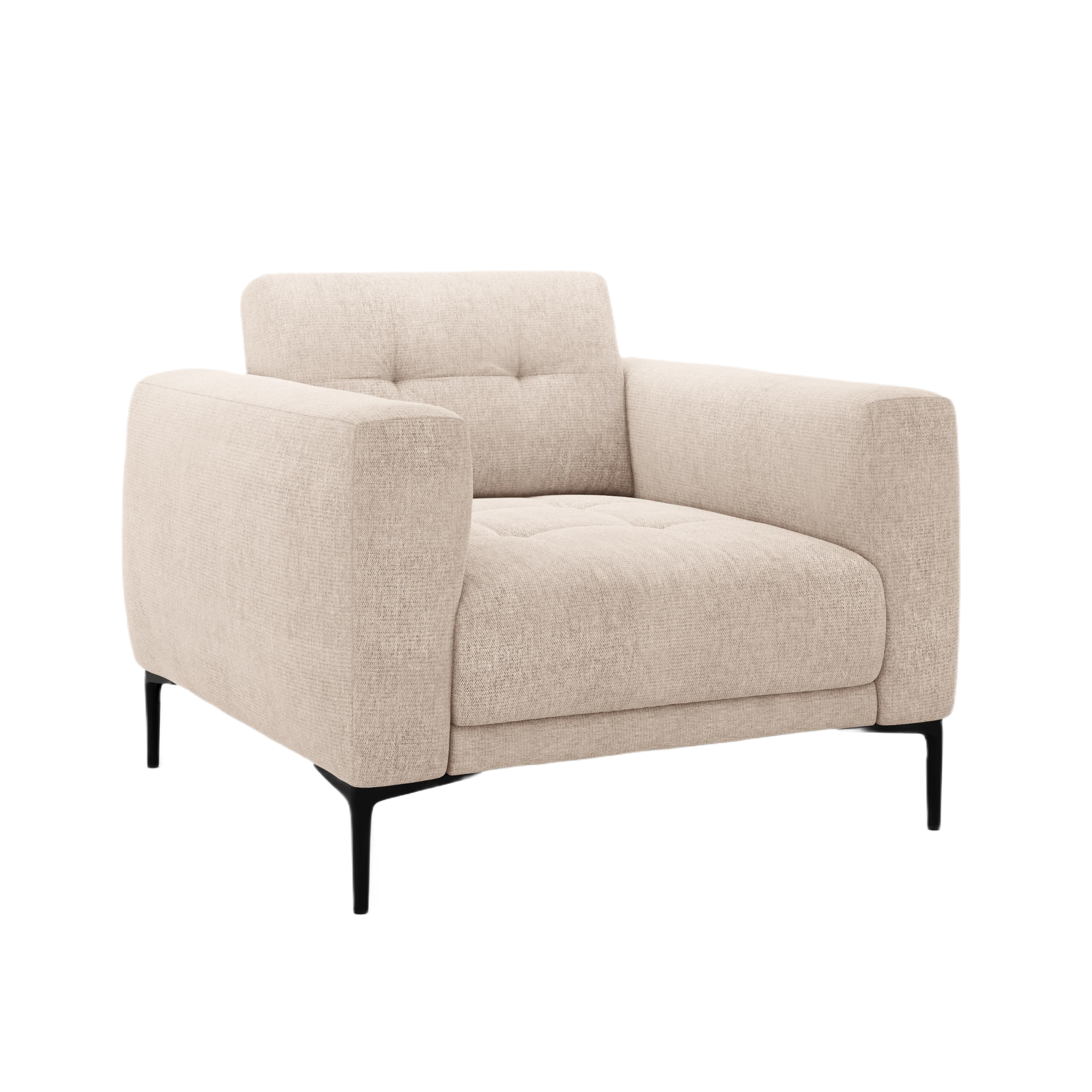 BEMY Beige Chenille Armchair