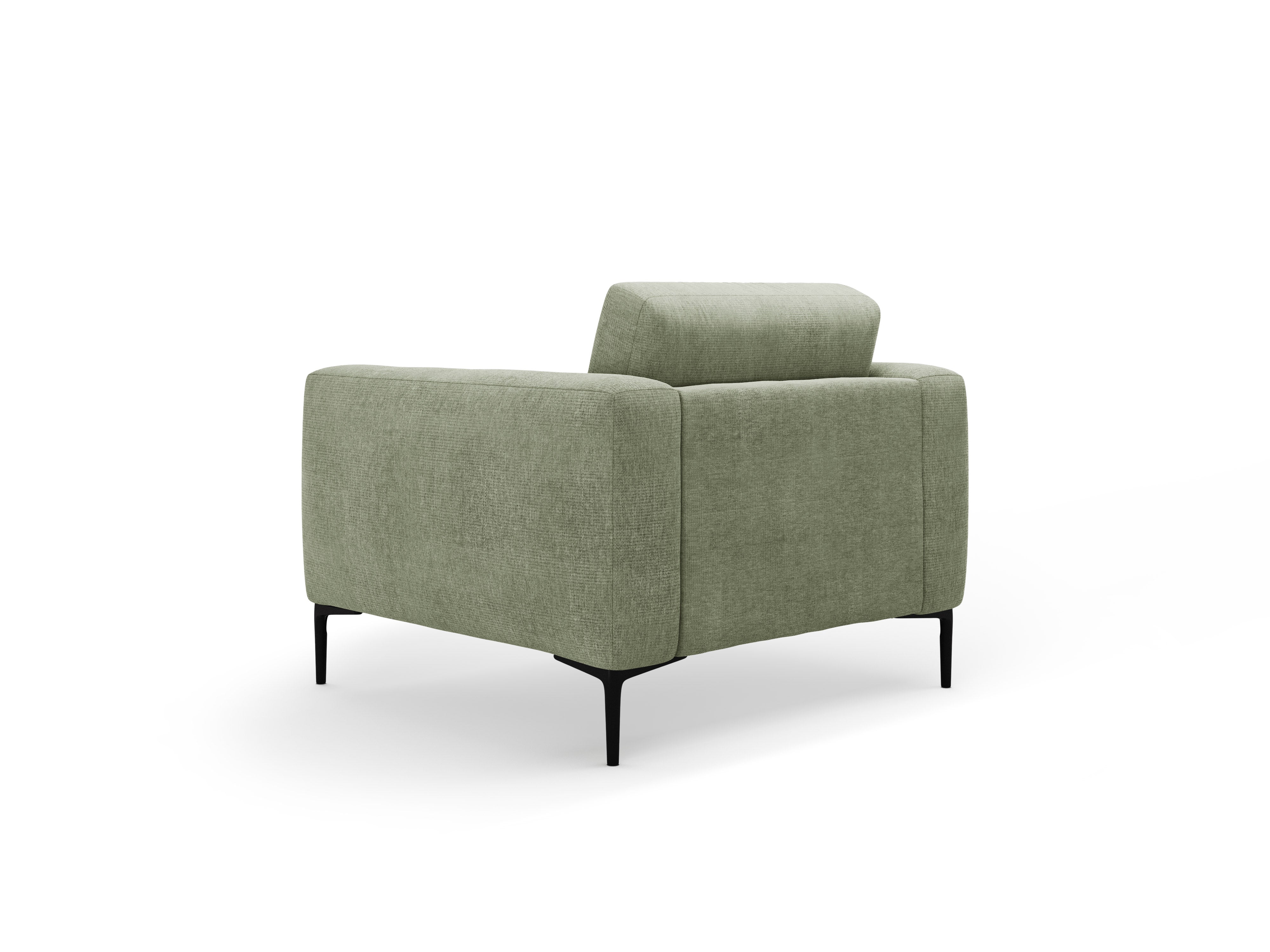 BEMY olive chenille armchair