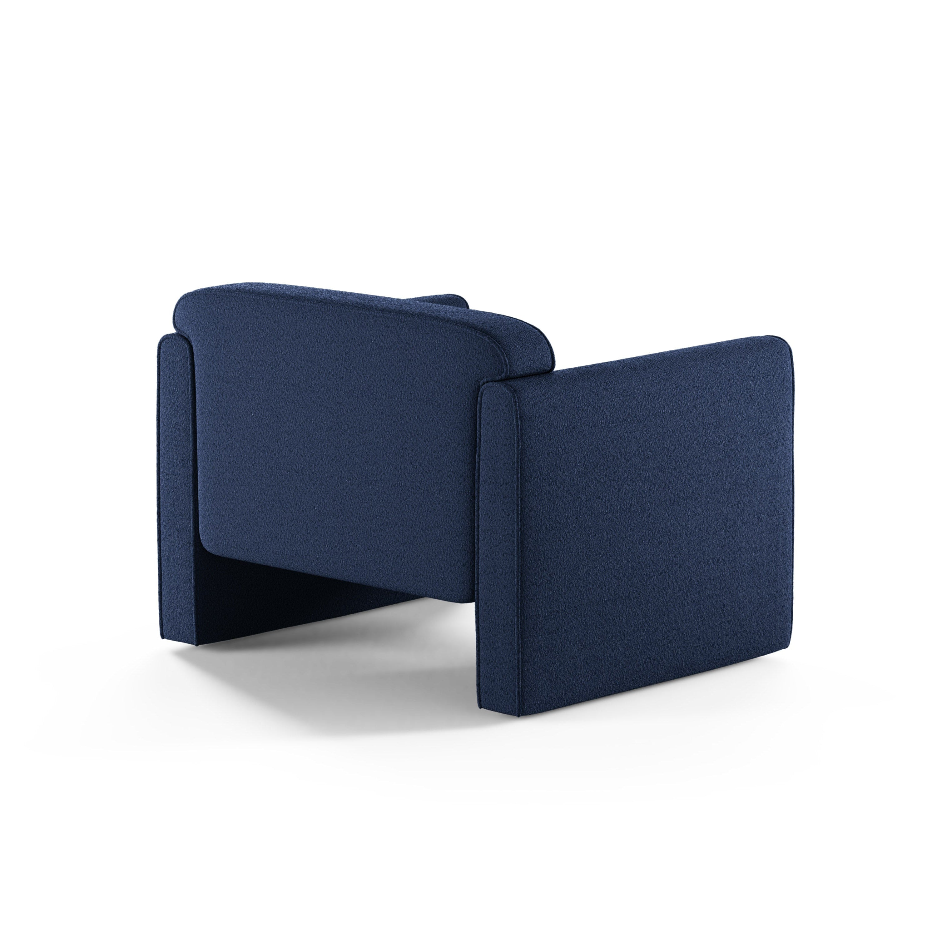Fotel ABBY morski niebieski boucle – Micadoni