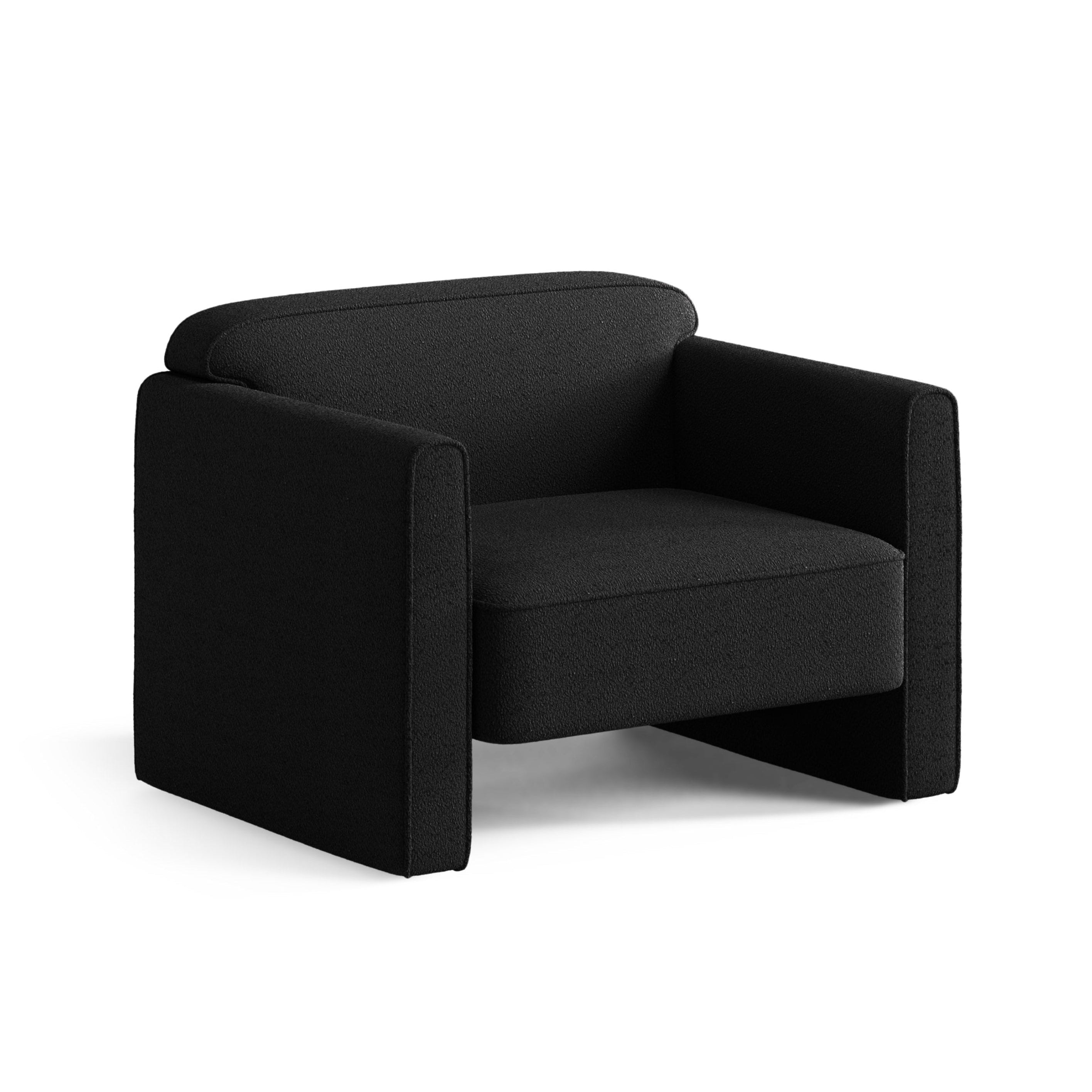Sessel ABBY schwarzes Boucle