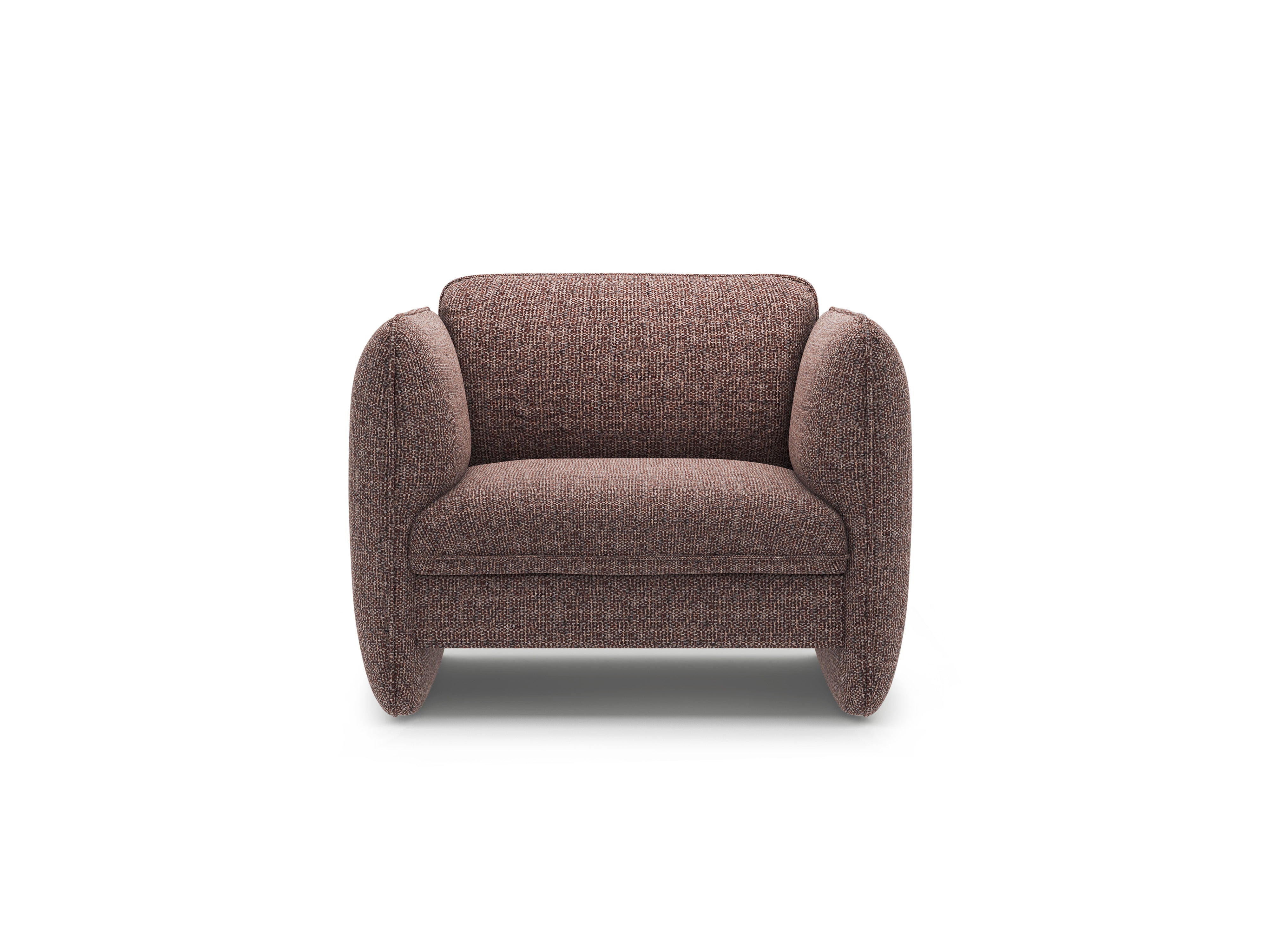 Sessel GEORGIA braunes Chenille