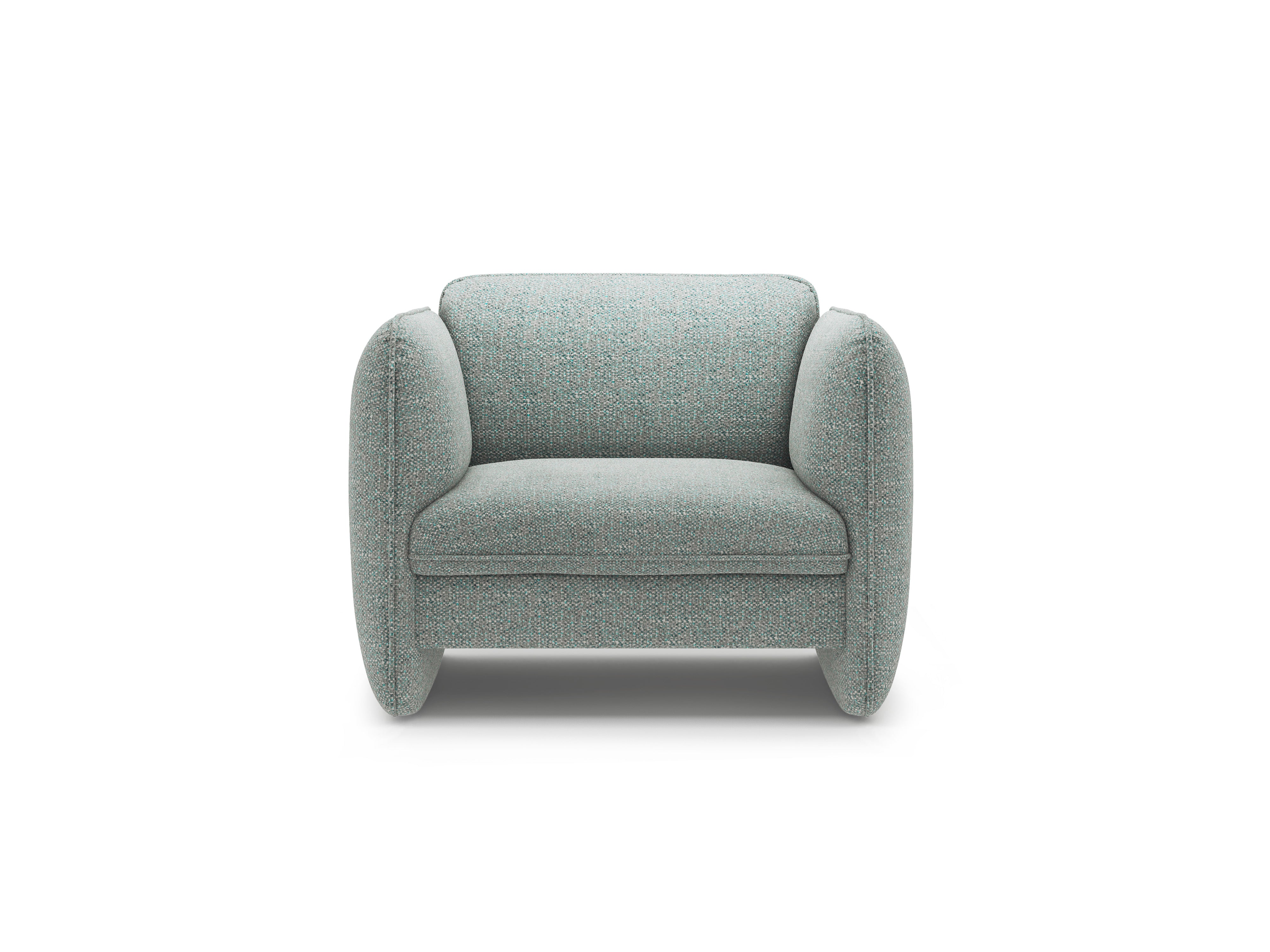 Stuhl GEORGIA gedämpftes blaues Chenille