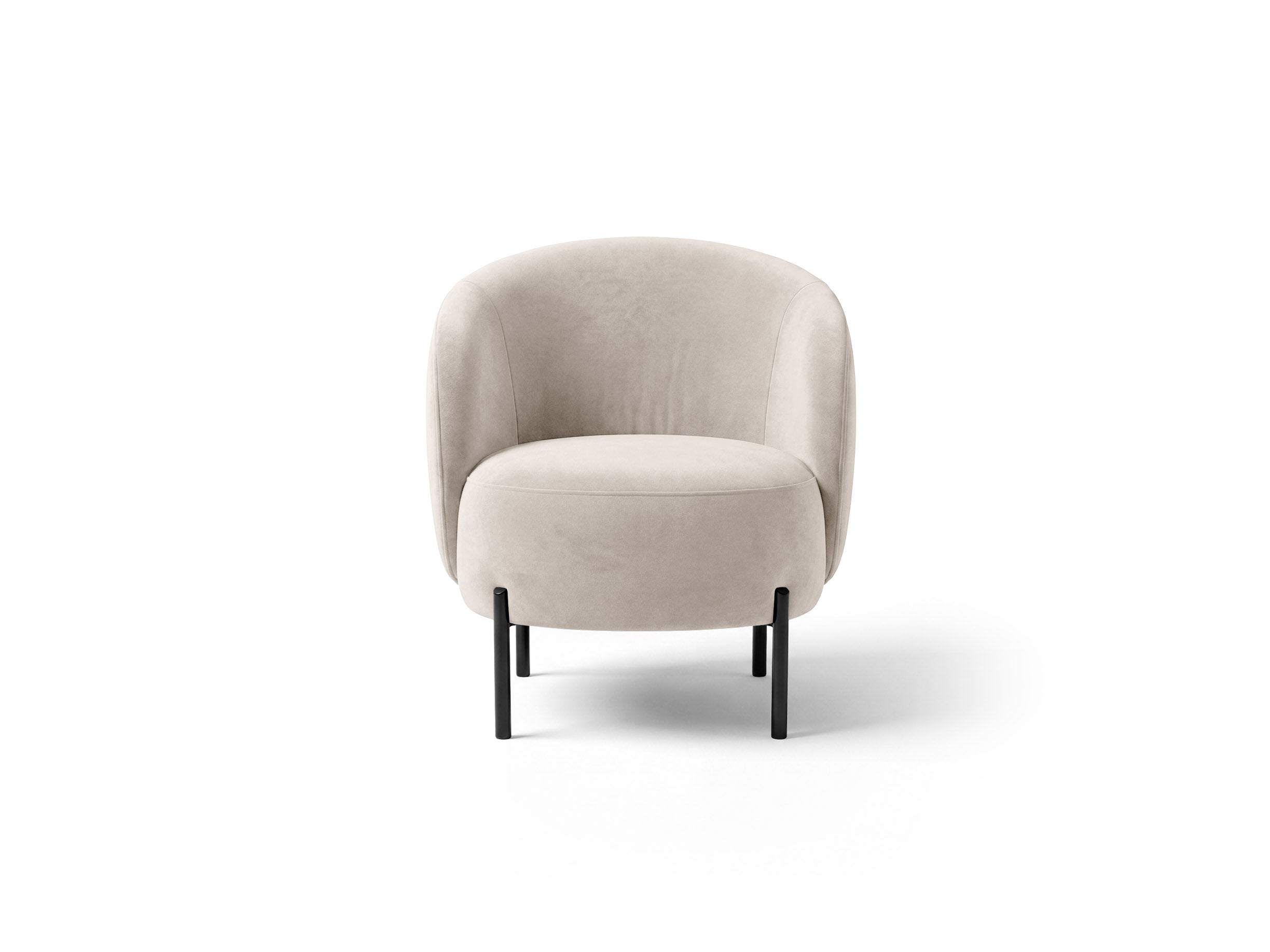 Samt-Sessel AMALTA in Beige