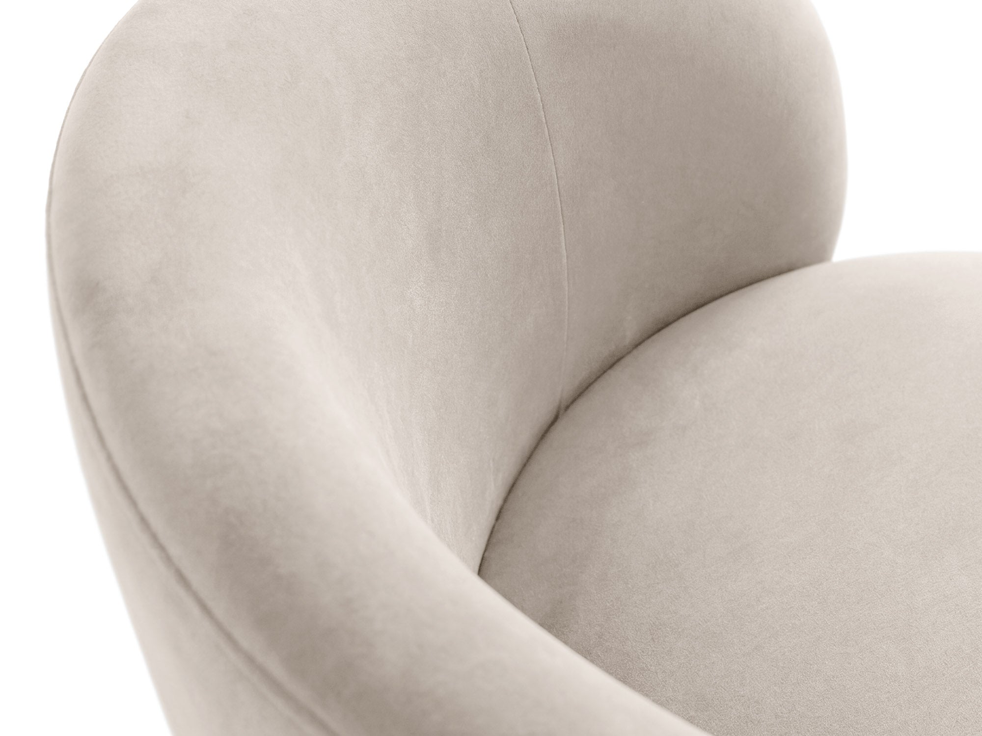 Samt-Sessel AMALTA in Beige