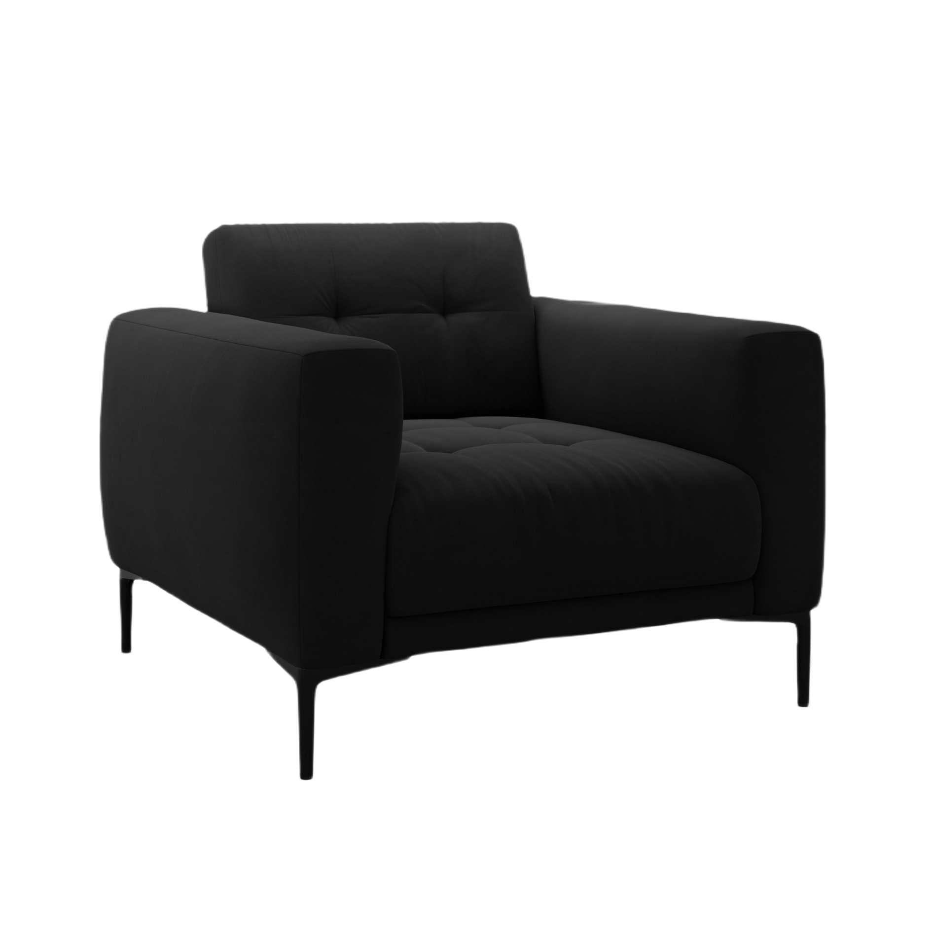 Samt Sessel BEMY schwarz