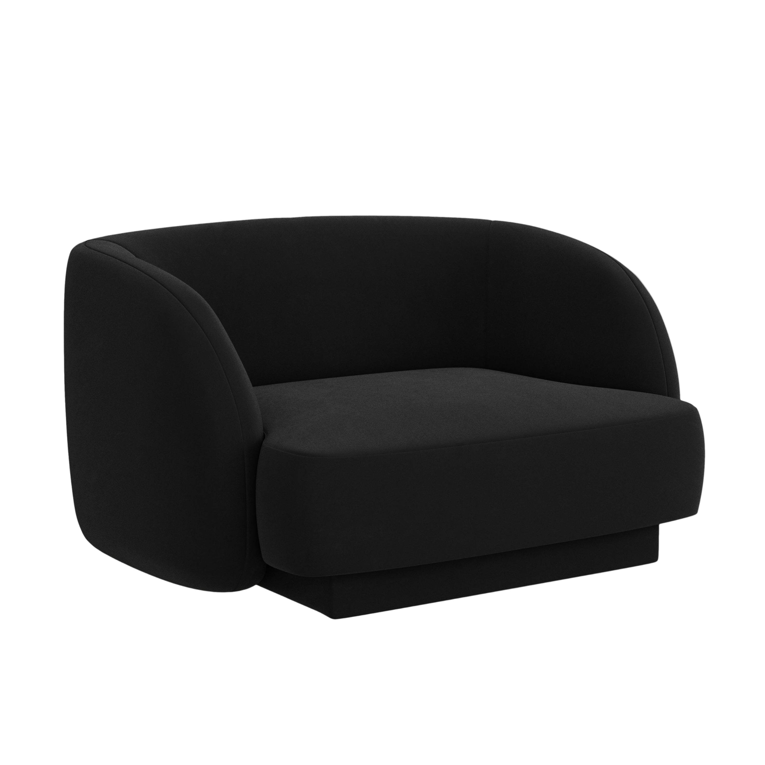 Fotel aksamitny MILEY czarny Micadoni Eye on Design