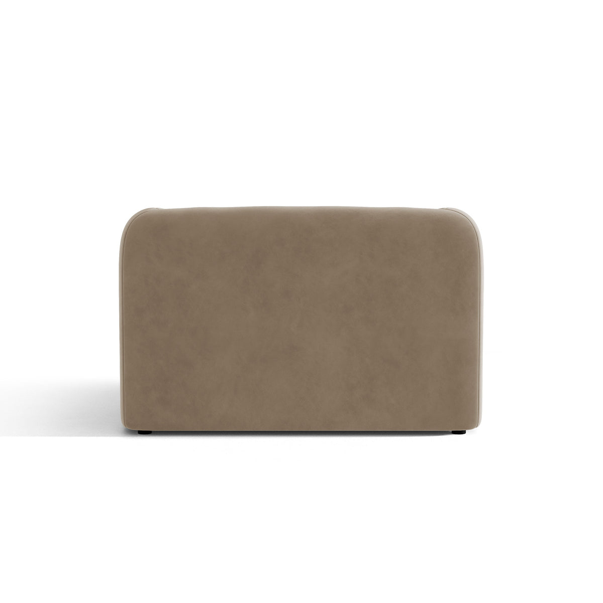 Fotel aksamitny MILEY cappuccino – styl minimalistyczny