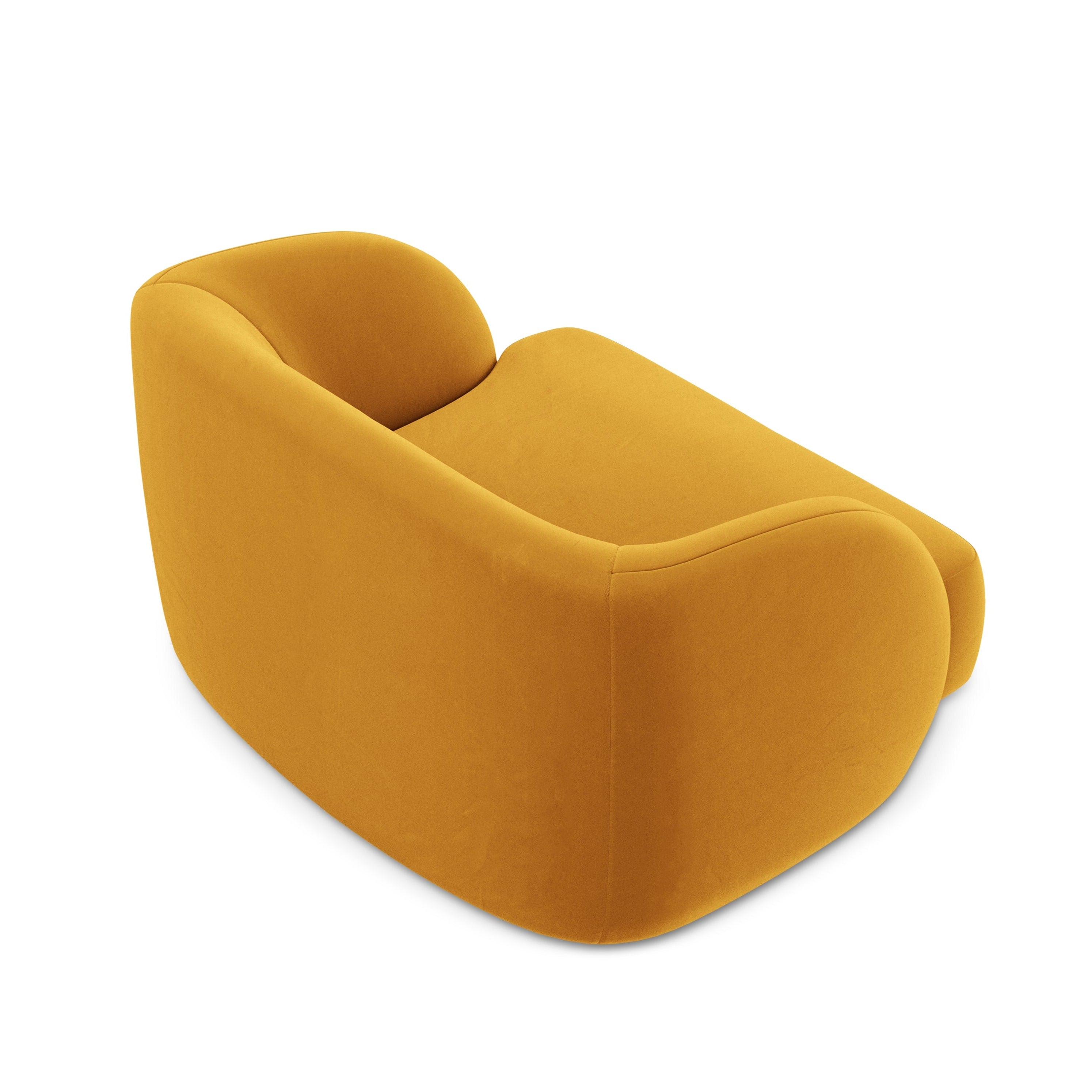 Fotel aksamitny MILEY żółty Micadoni Eye on Design