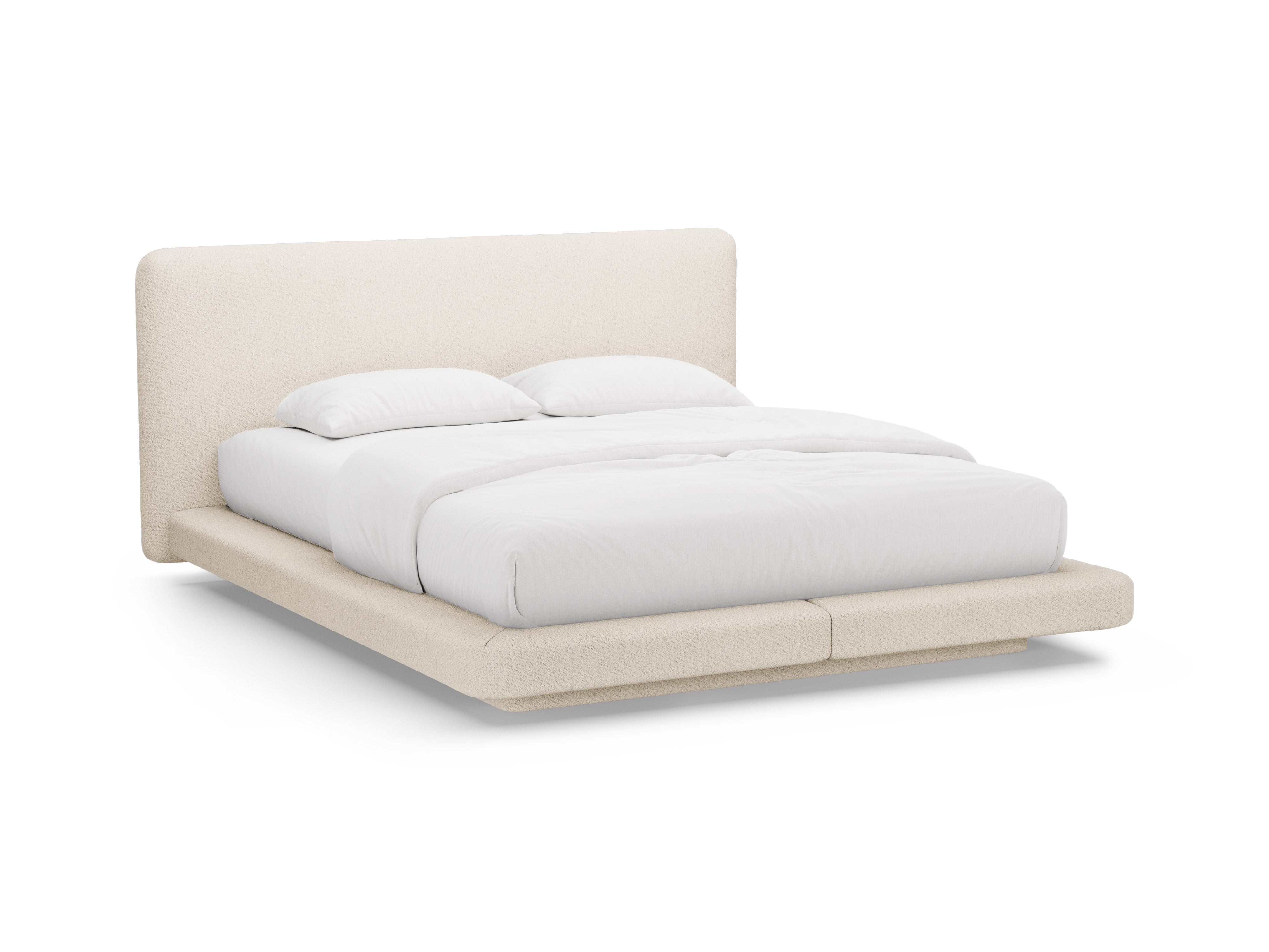 Bett LINEA beige Boucle
