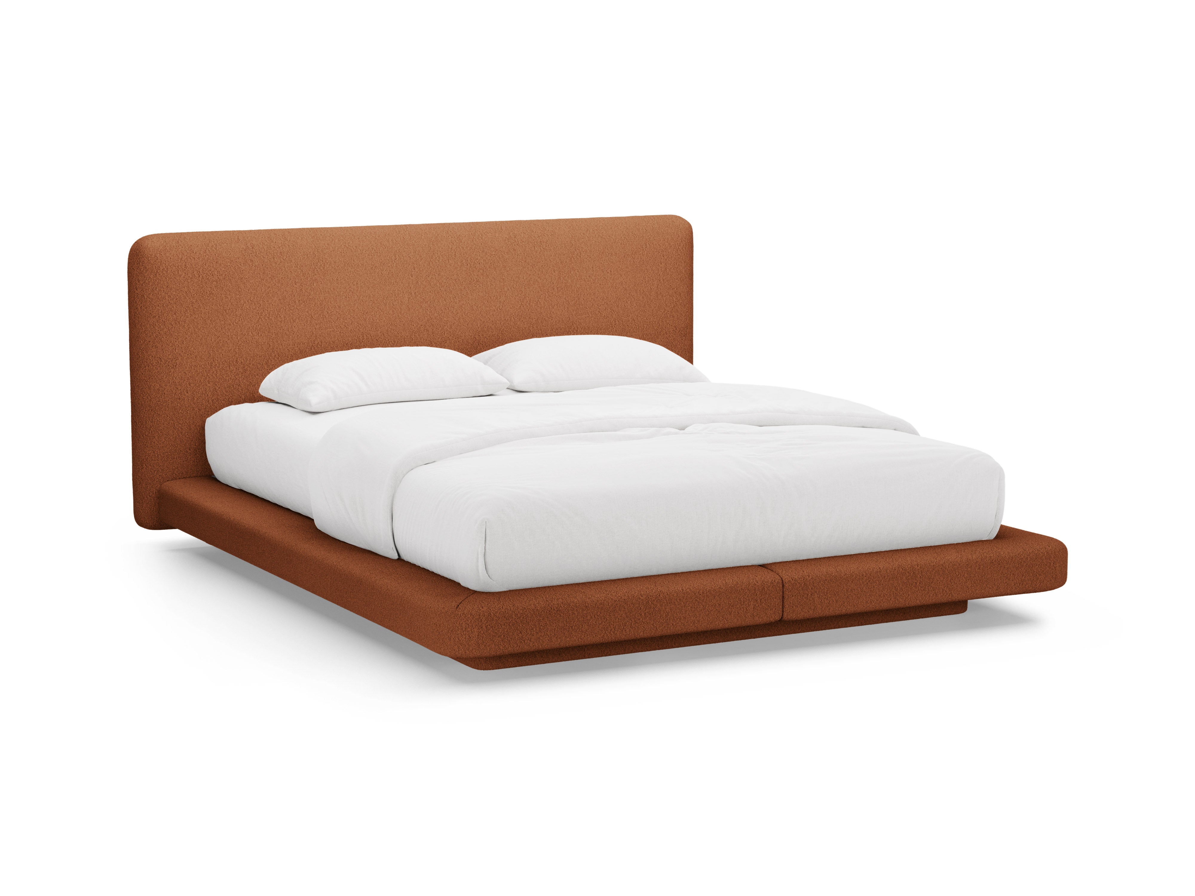 Łóżko LINEA terakota boucle – Micadoni