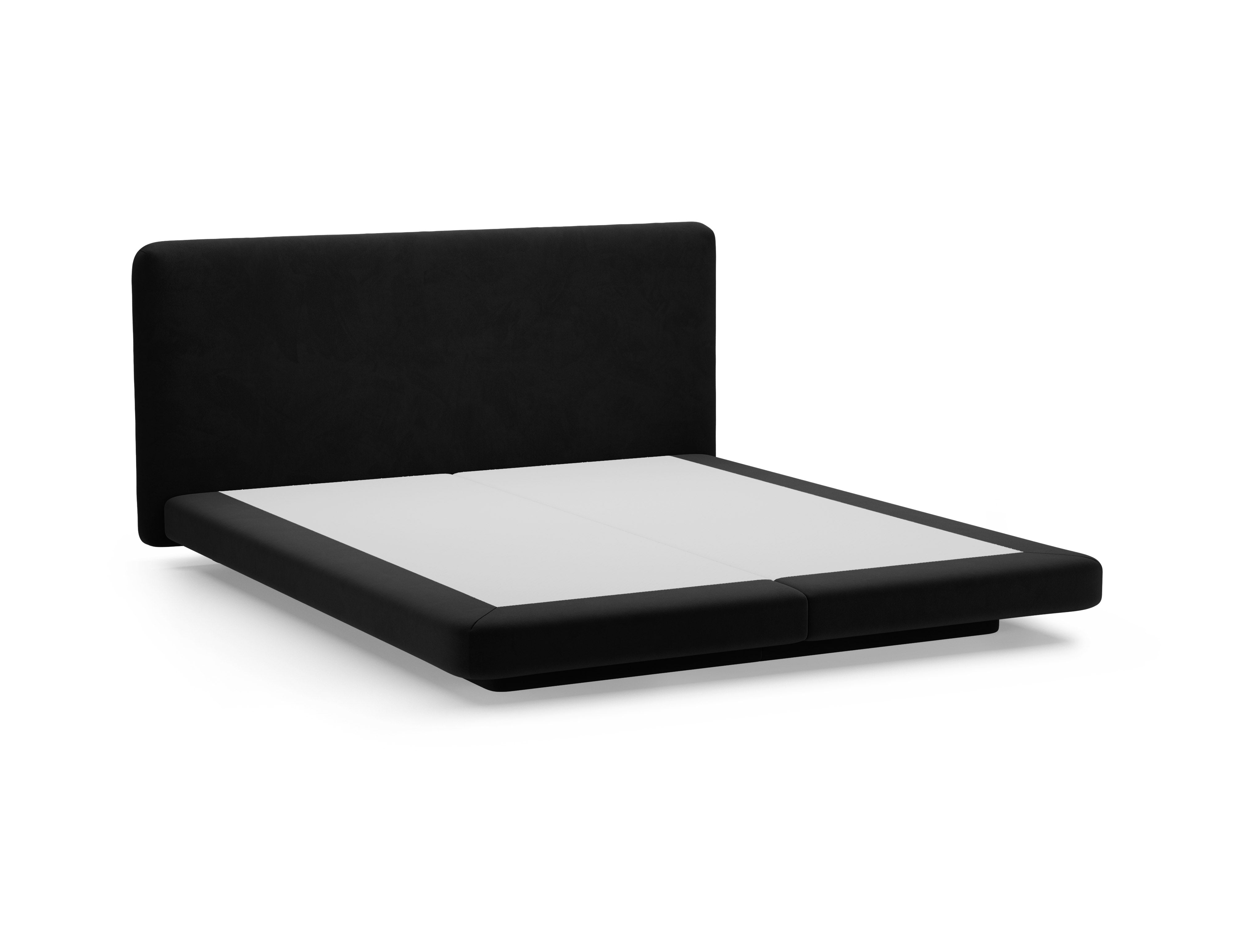 LINEA Velvet Bed Black