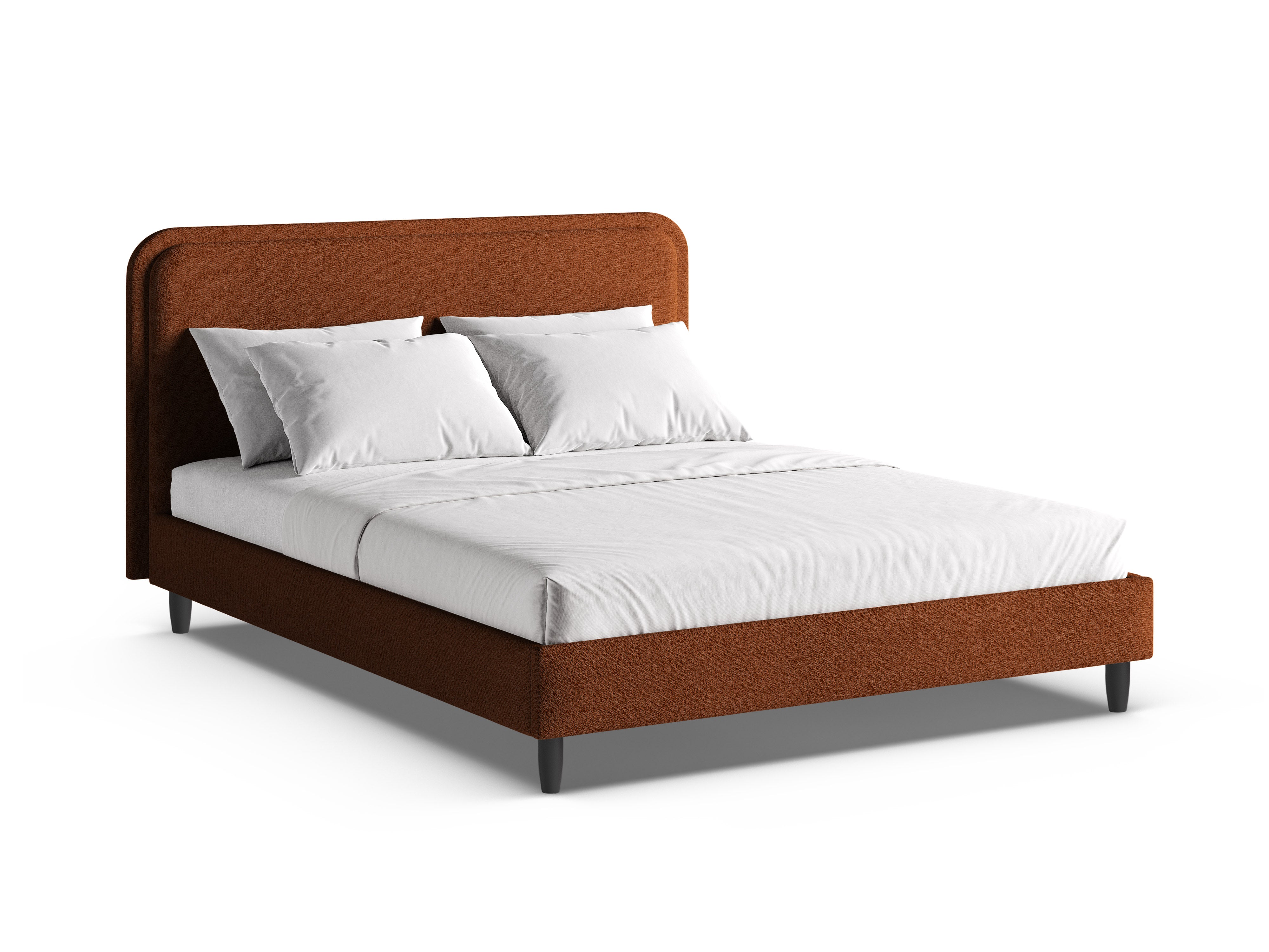 AVELINE bed terracotta boucle