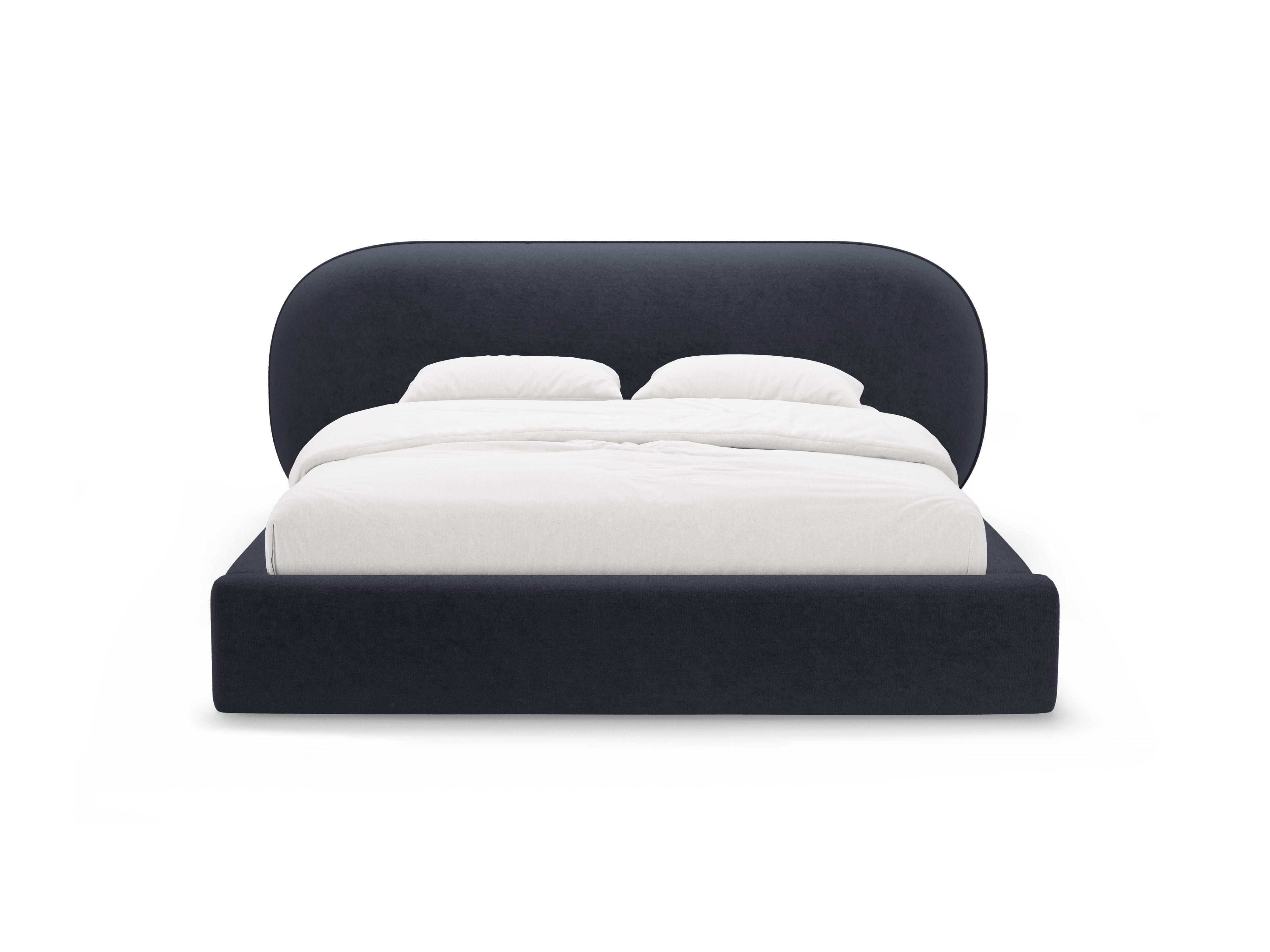 OVALO bed dark blue chenille