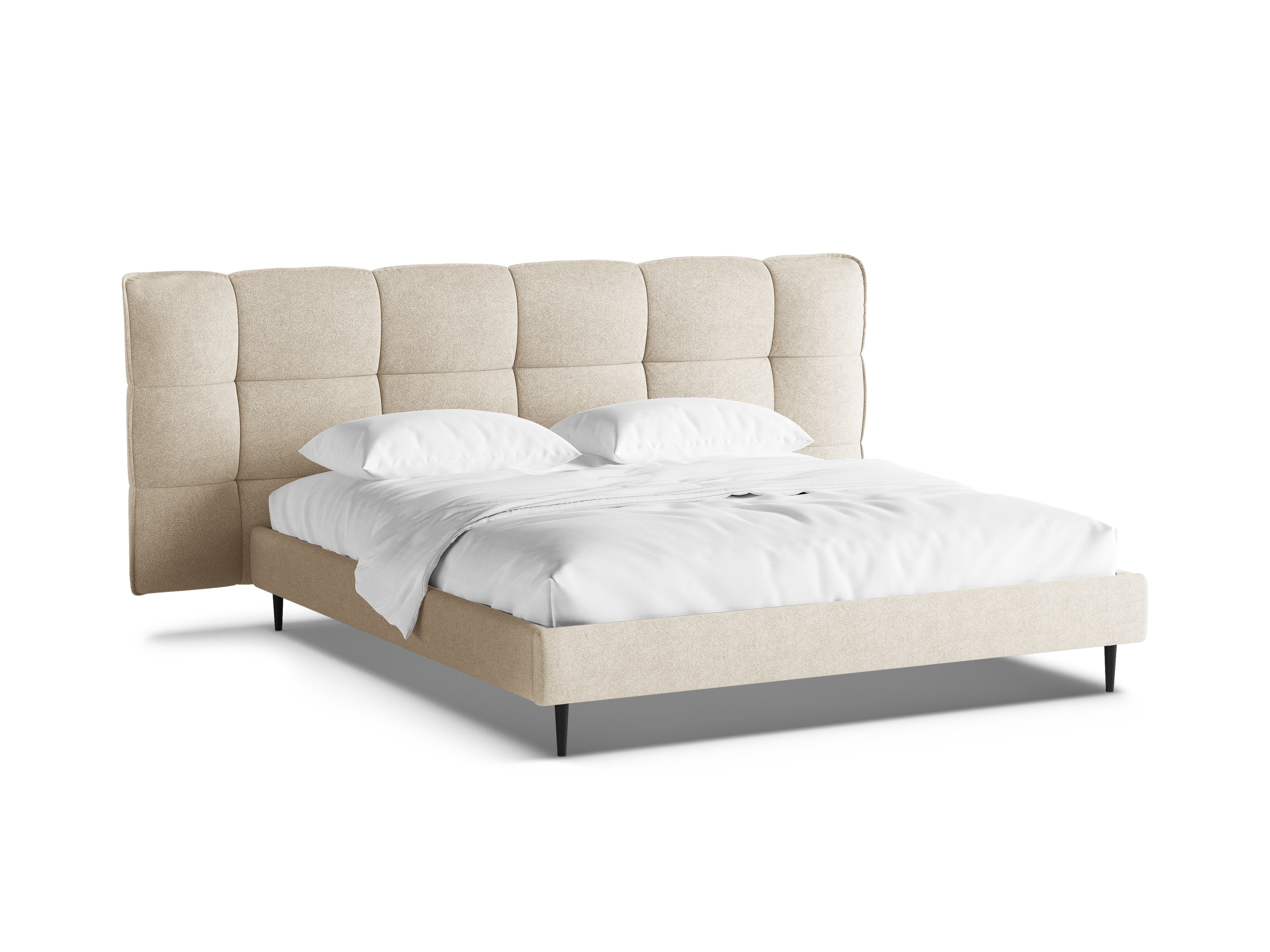 Bett ERIC hellbeige Boucle