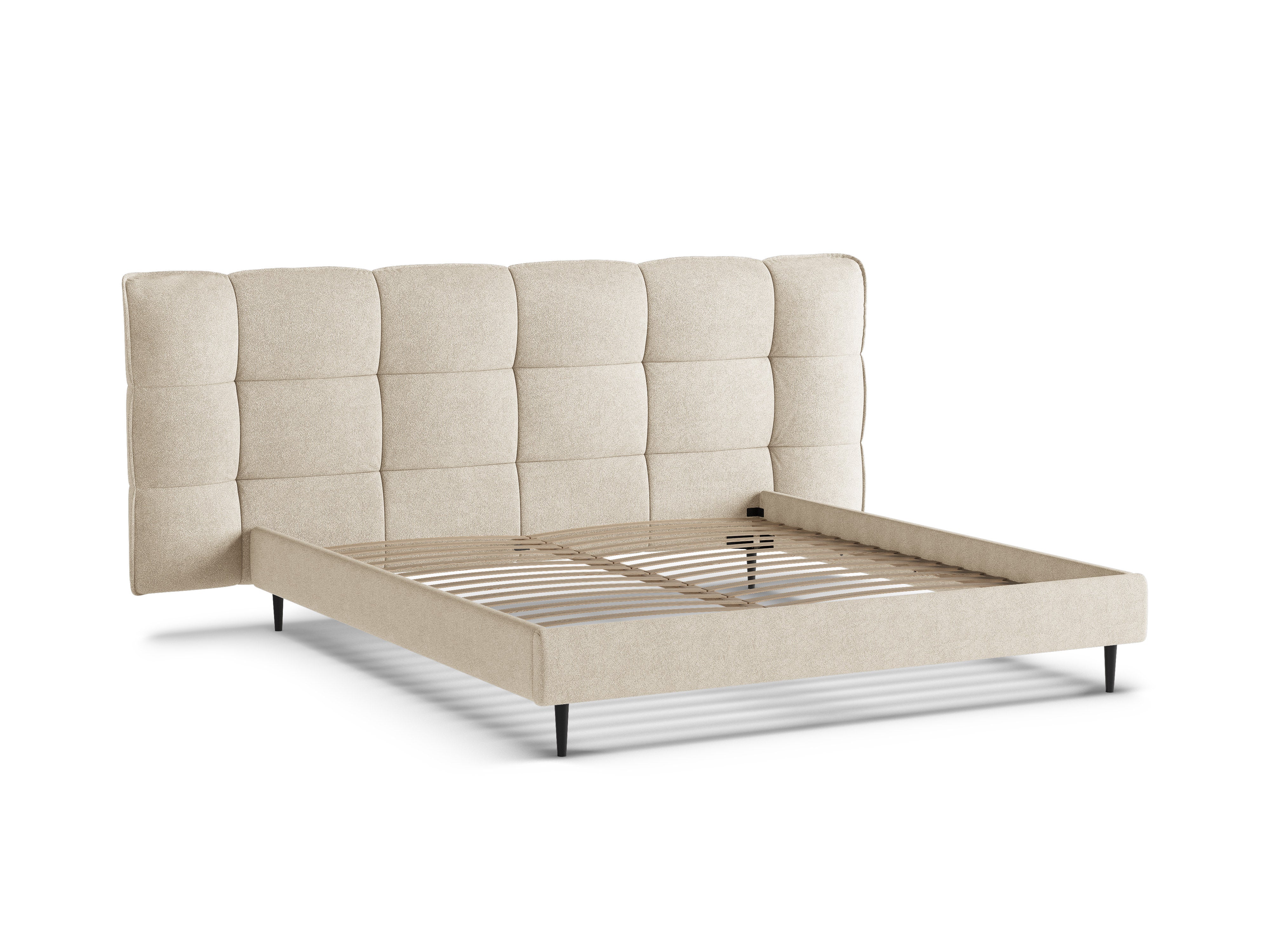 Bett ERIC hellbeige Boucle