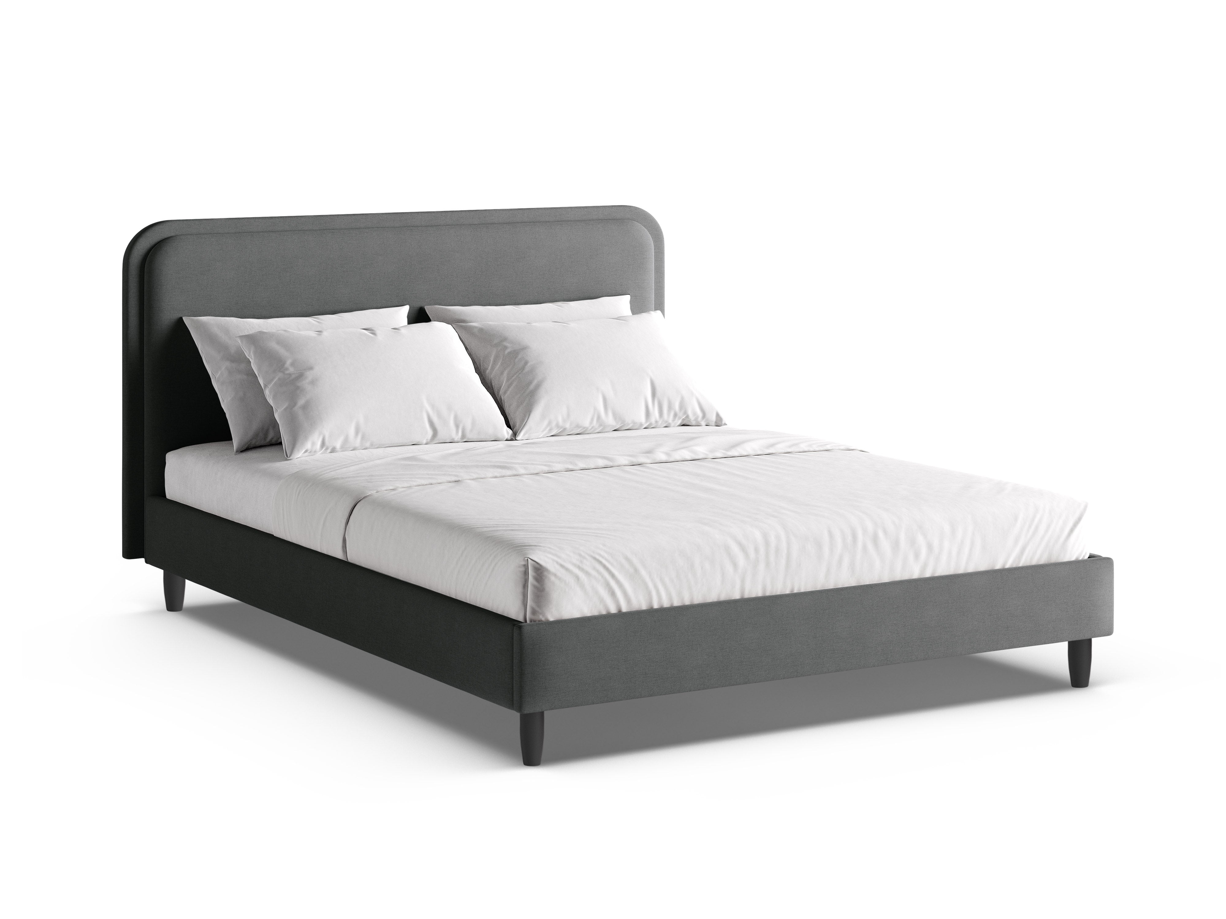 Bett AVELINE dunkelgrau